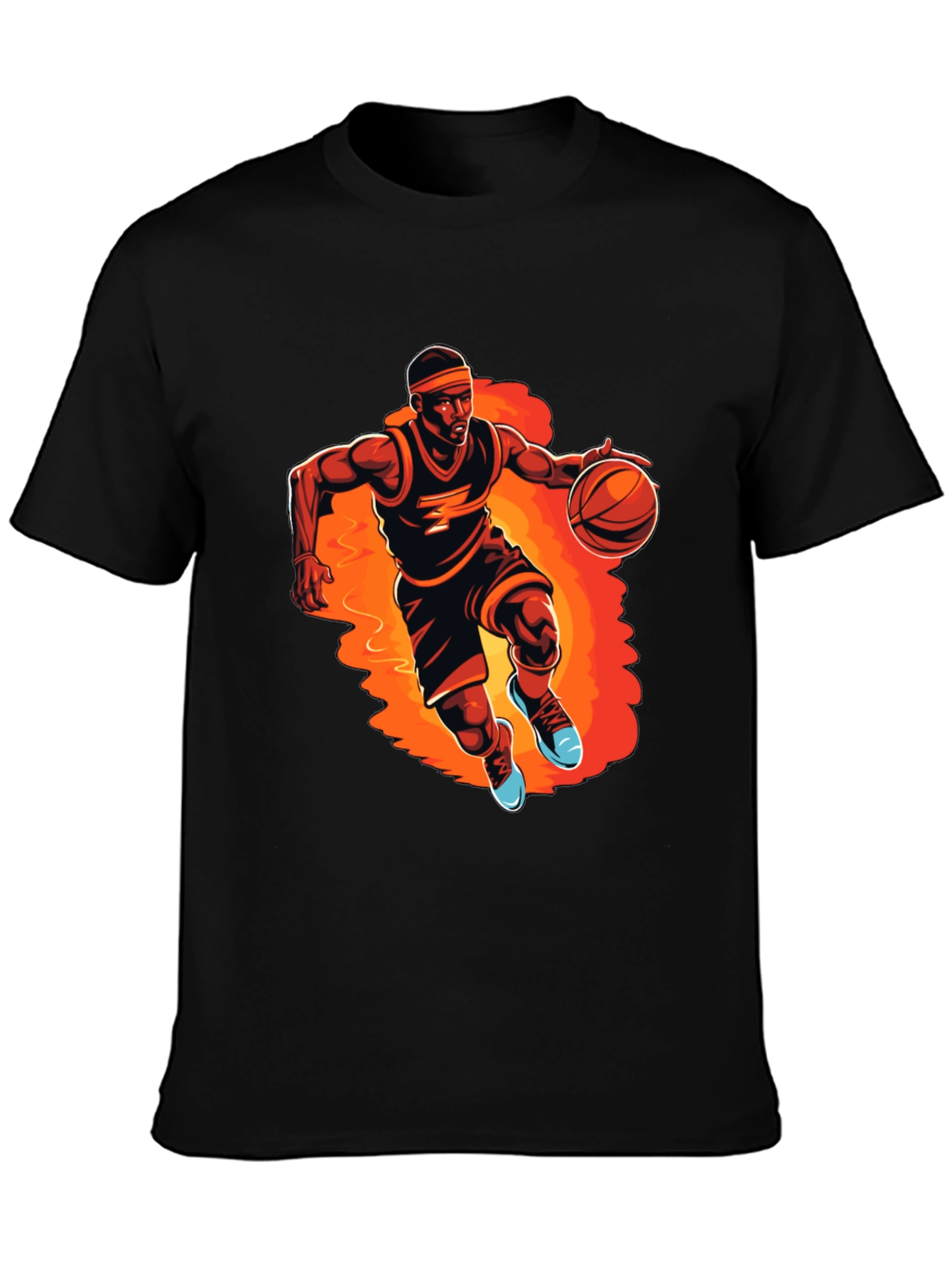 Basketball Player Graphic Tee - Black