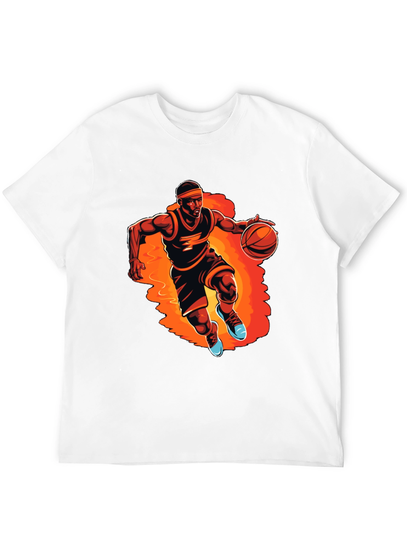 Basketball Player Graphic Tee - Black