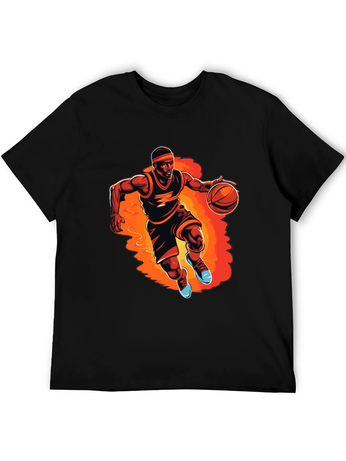 Basketball Player Graphic Tee - Black