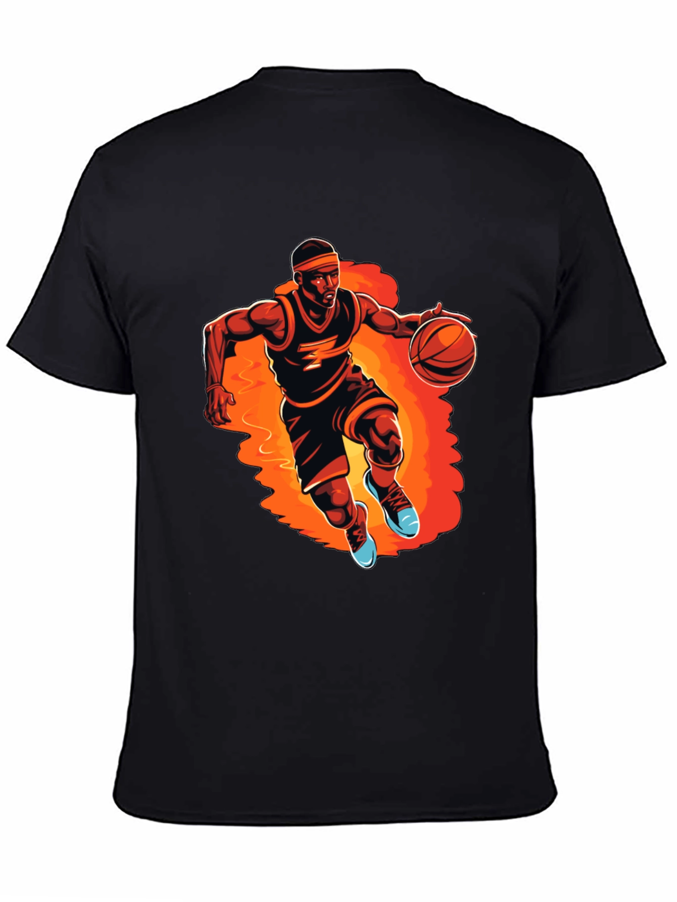 Basketball Player Graphic Tee - Black