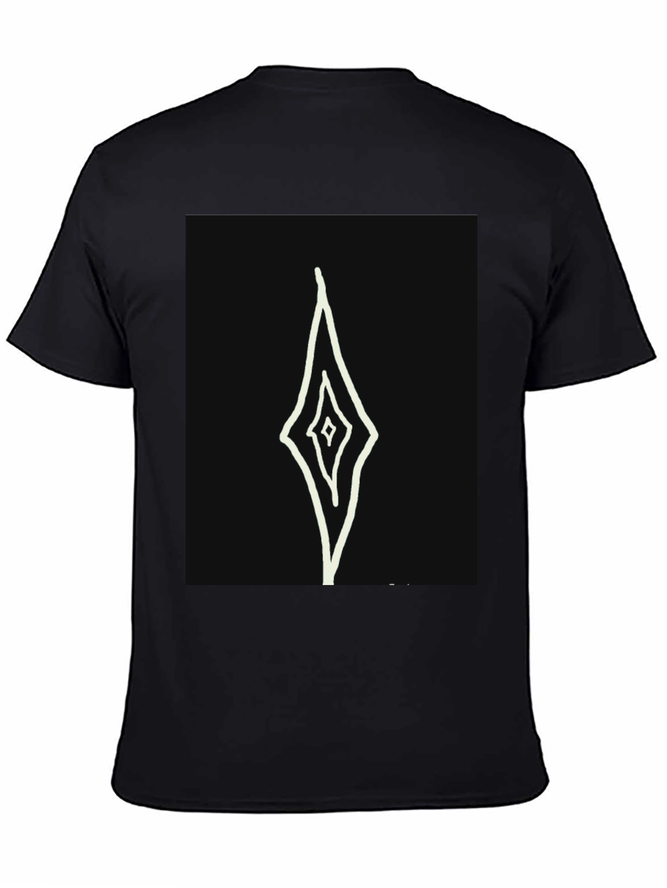 Abstract Diamond Graphic Black T-Shirt