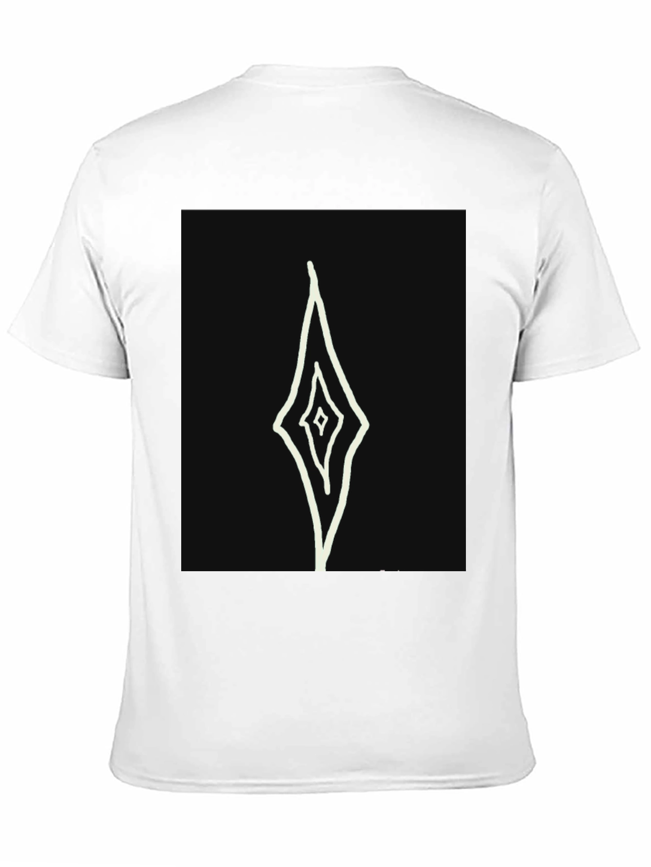 Abstract Diamond Graphic Black T-Shirt