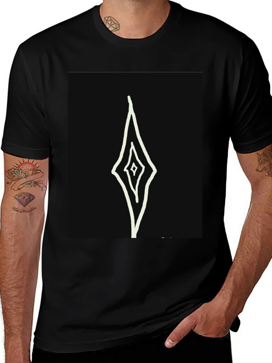 Abstract Diamond Graphic Black T-Shirt