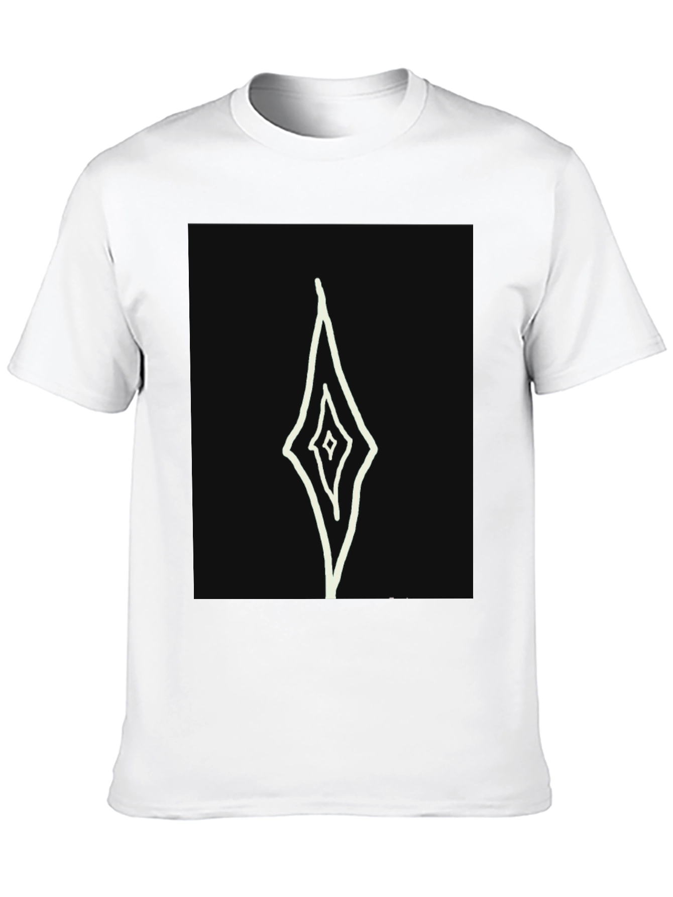 Abstract Diamond Graphic Black T-Shirt