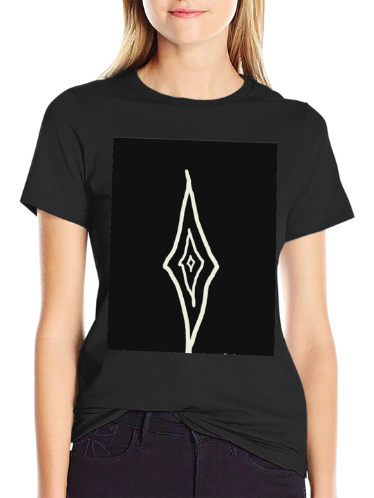 Abstract Diamond Graphic Black T-Shirt