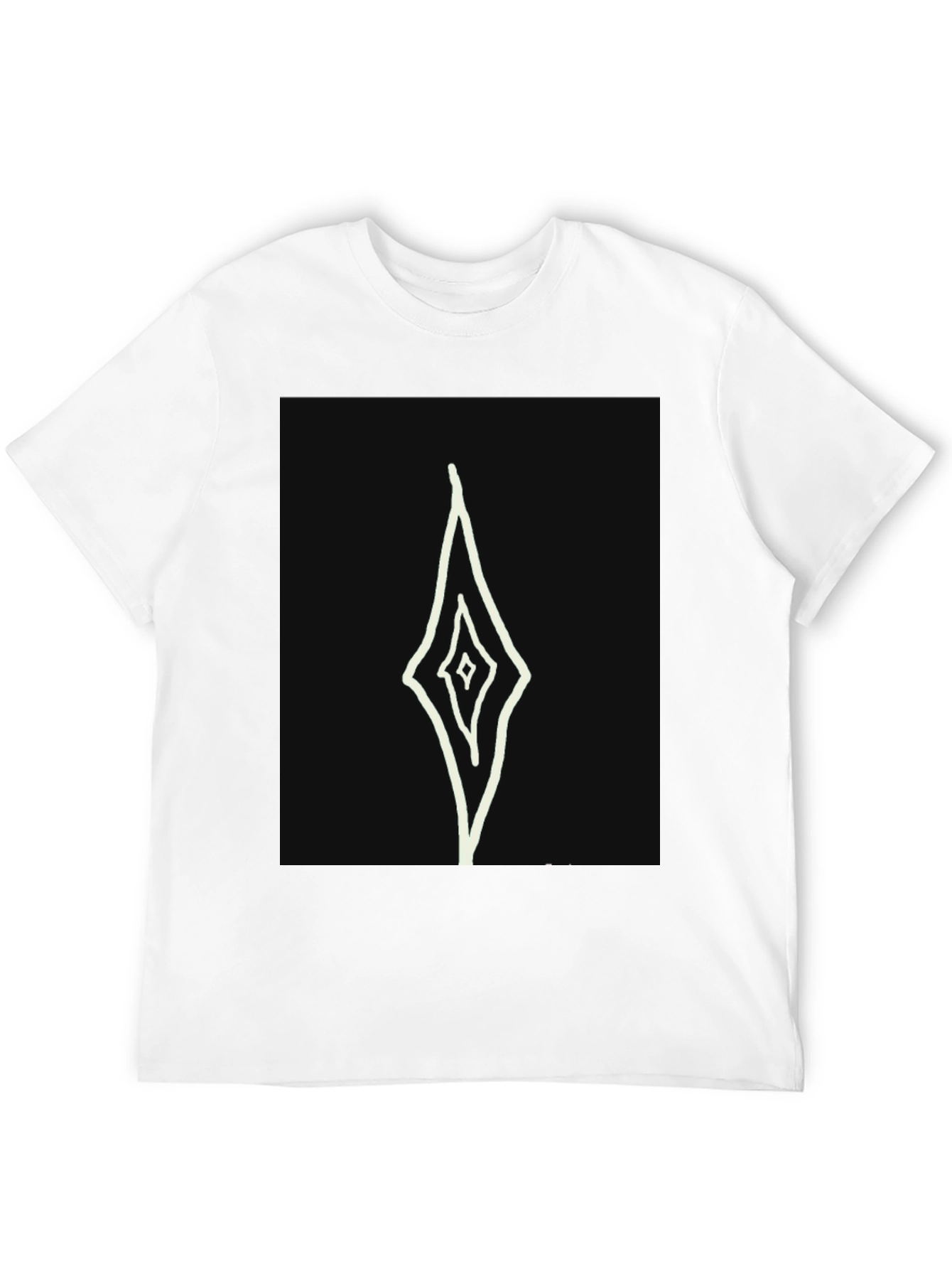 Abstract Diamond Graphic Black T-Shirt