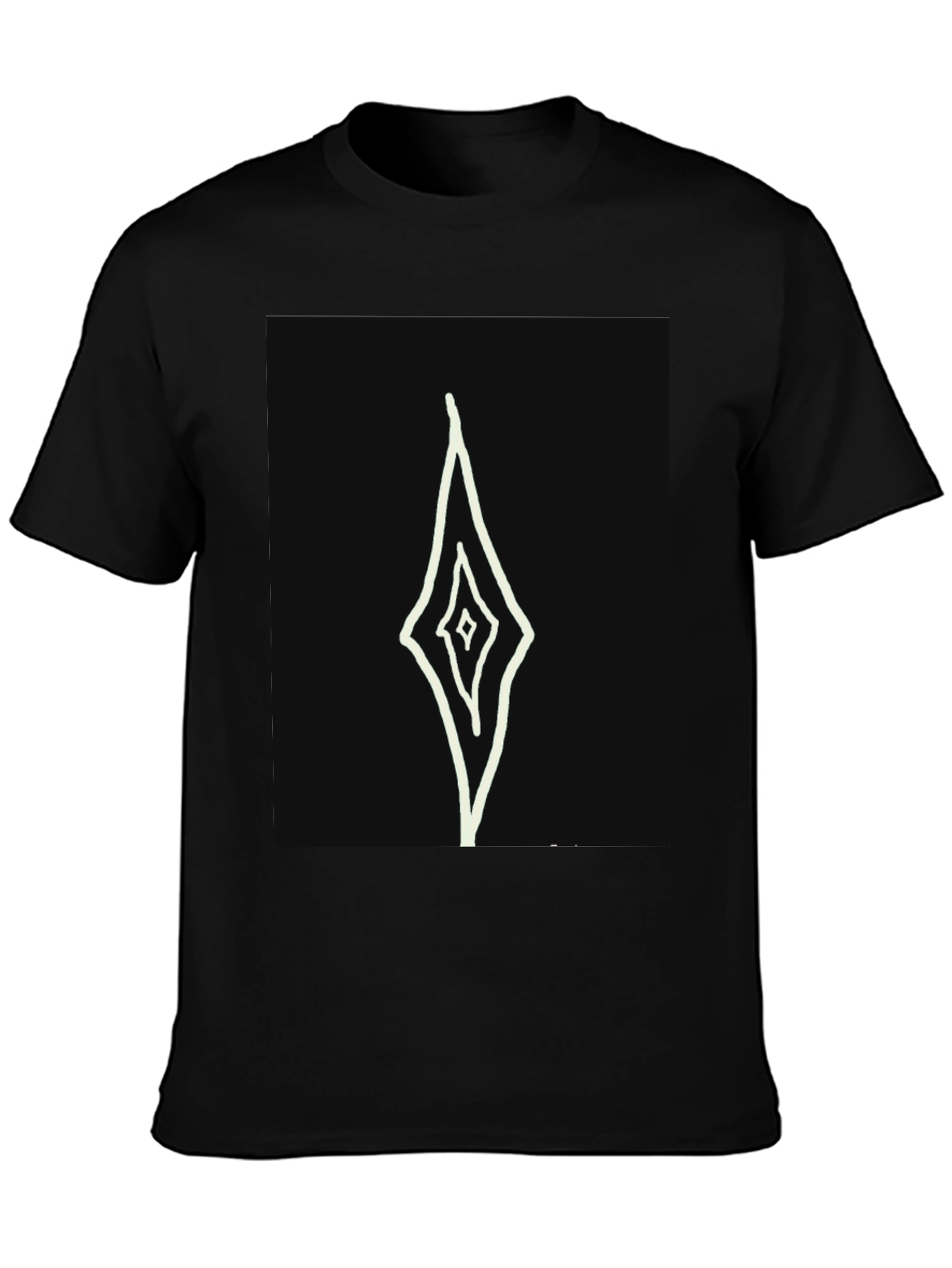 Abstract Diamond Graphic Black T-Shirt