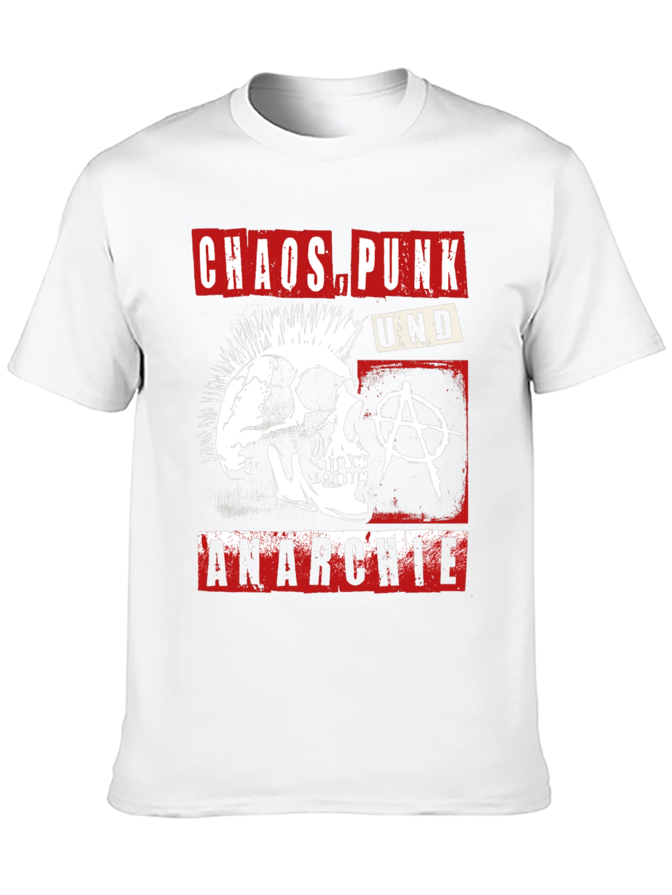 Chaos Punk Anarchie Skull Graphic T-Shirt