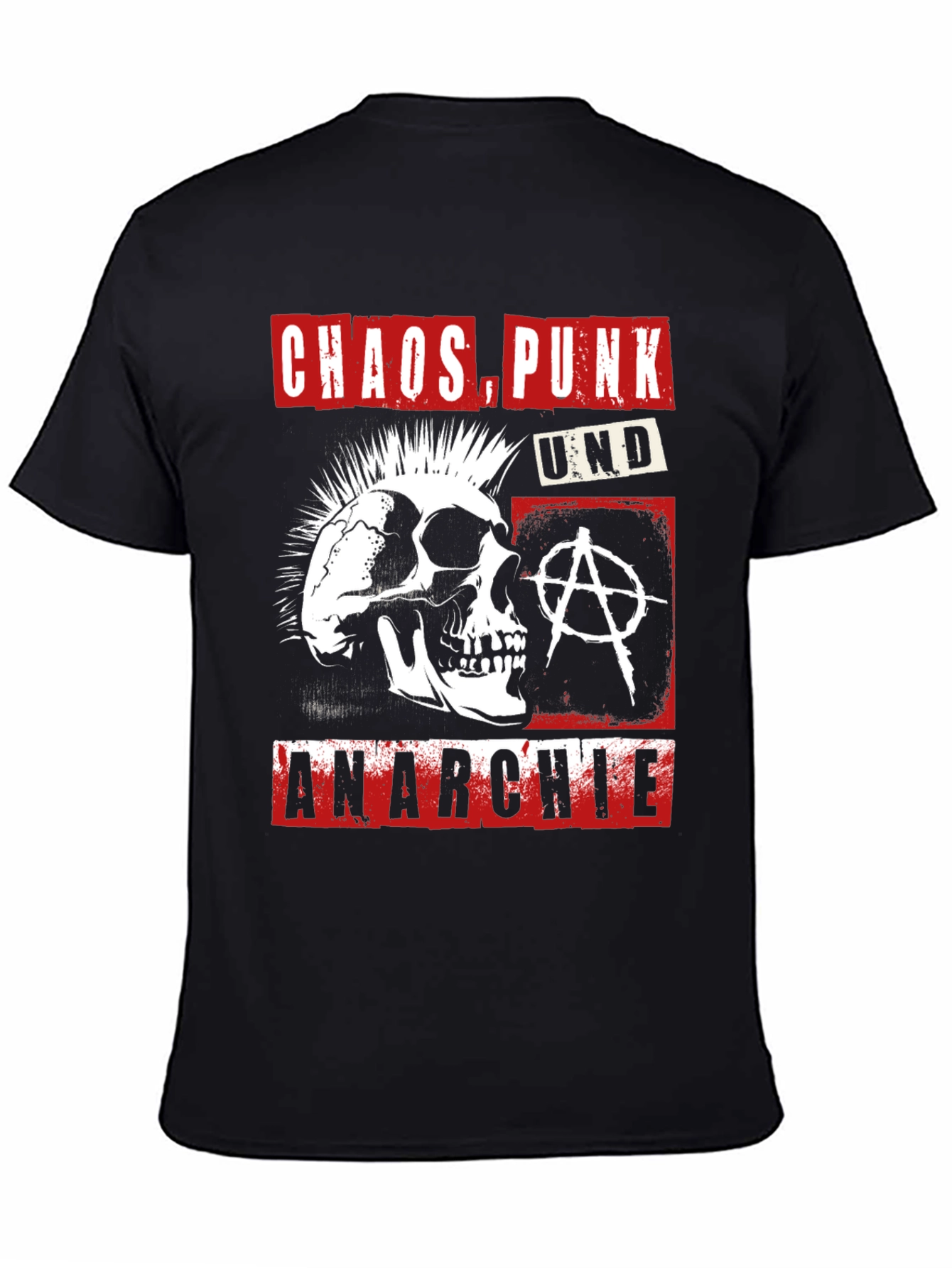 Chaos Punk Anarchie Skull Graphic T-Shirt
