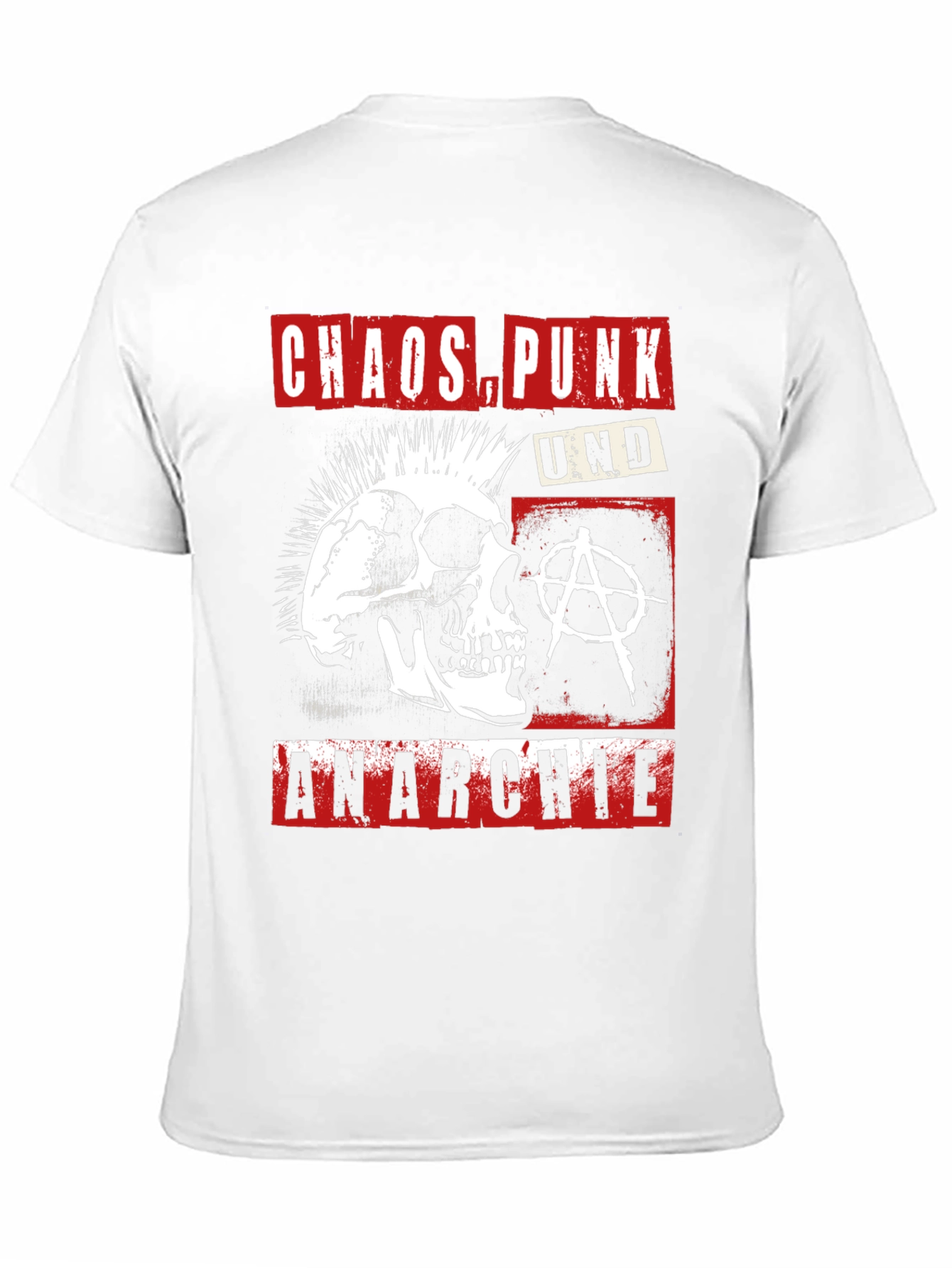Chaos Punk Anarchie Skull Graphic T-Shirt