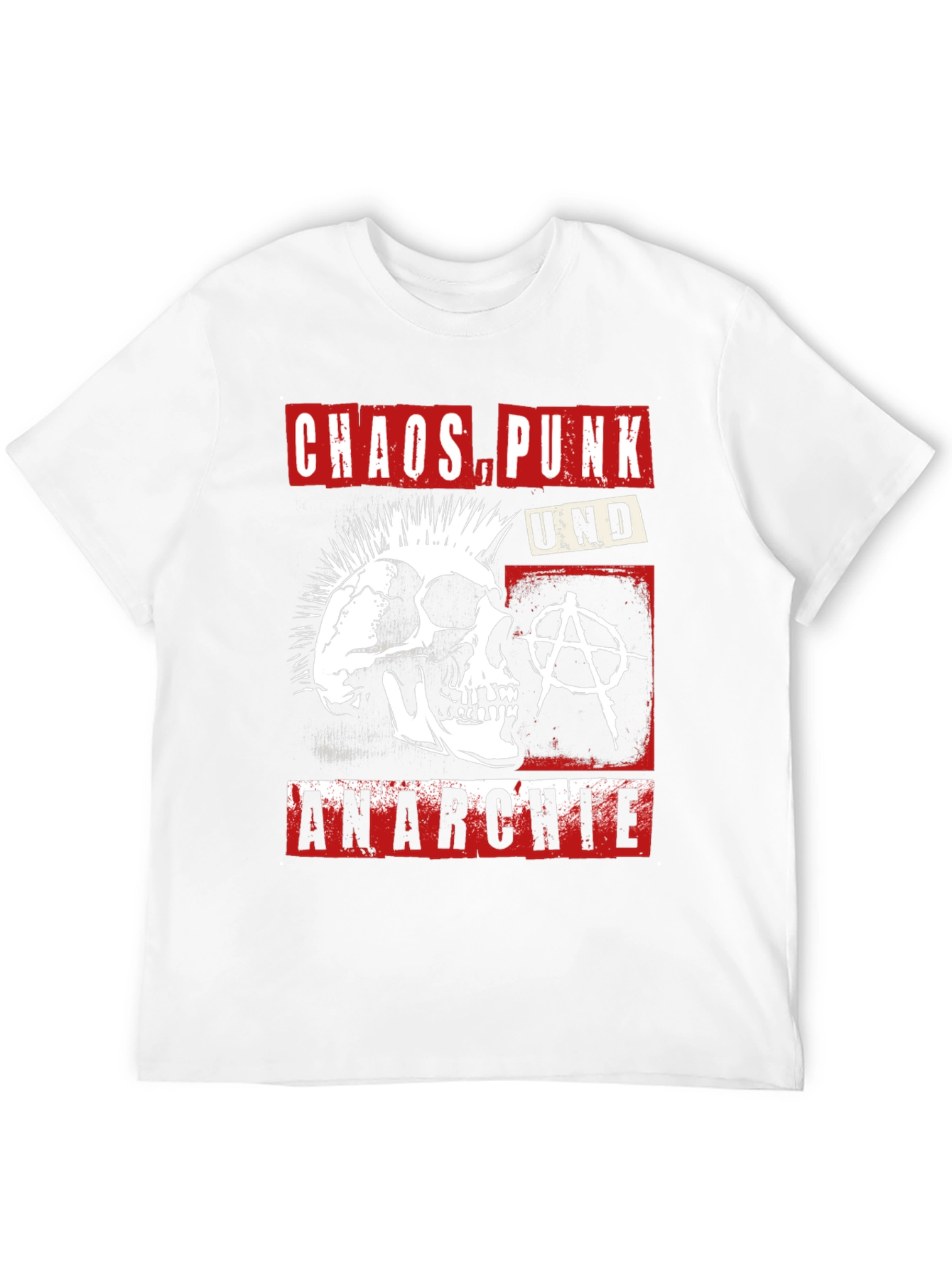 Chaos Punk Anarchie Skull Graphic T-Shirt