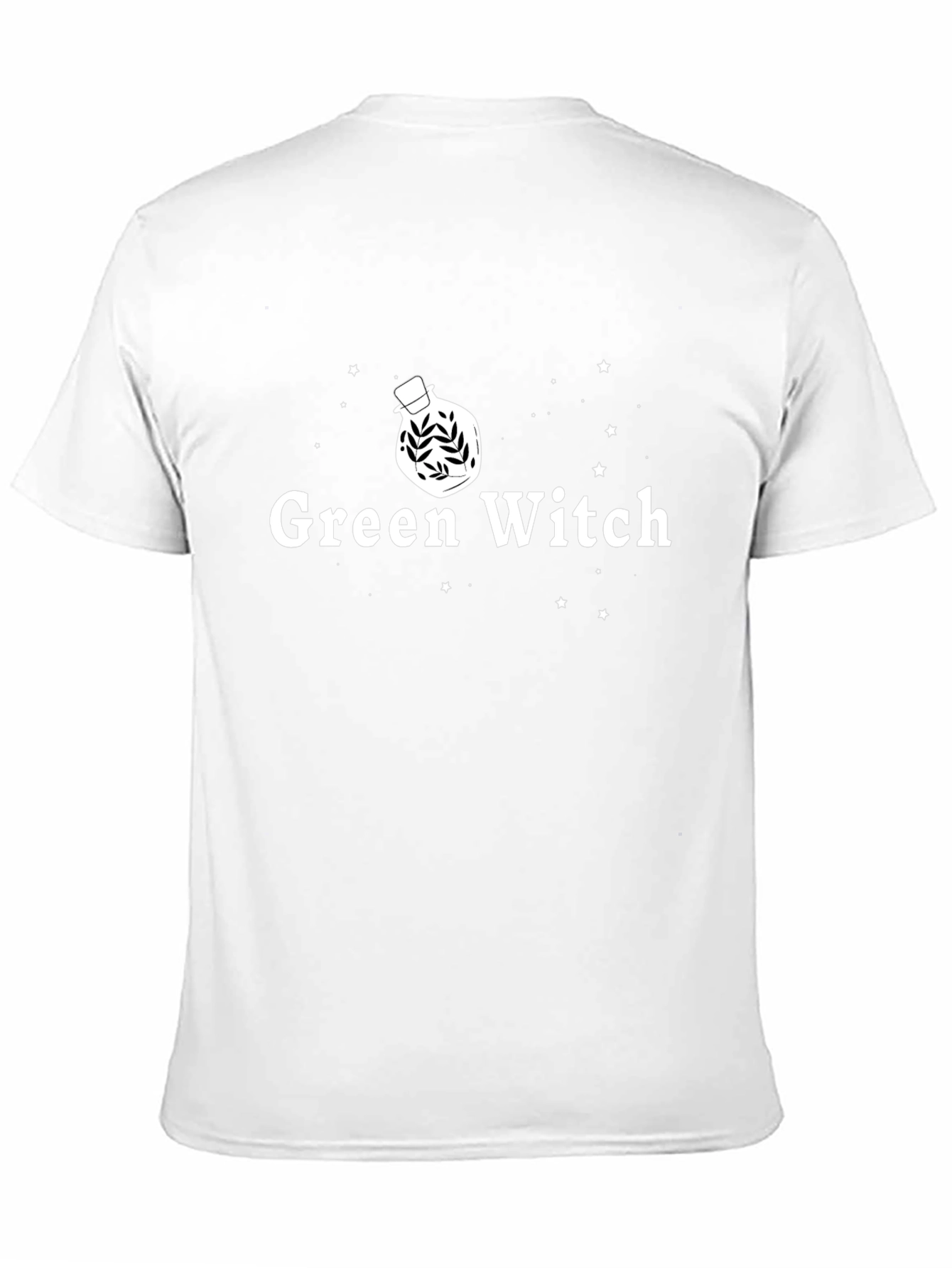 Green Witch Graphic Tee - Black Cotton T-Shirt