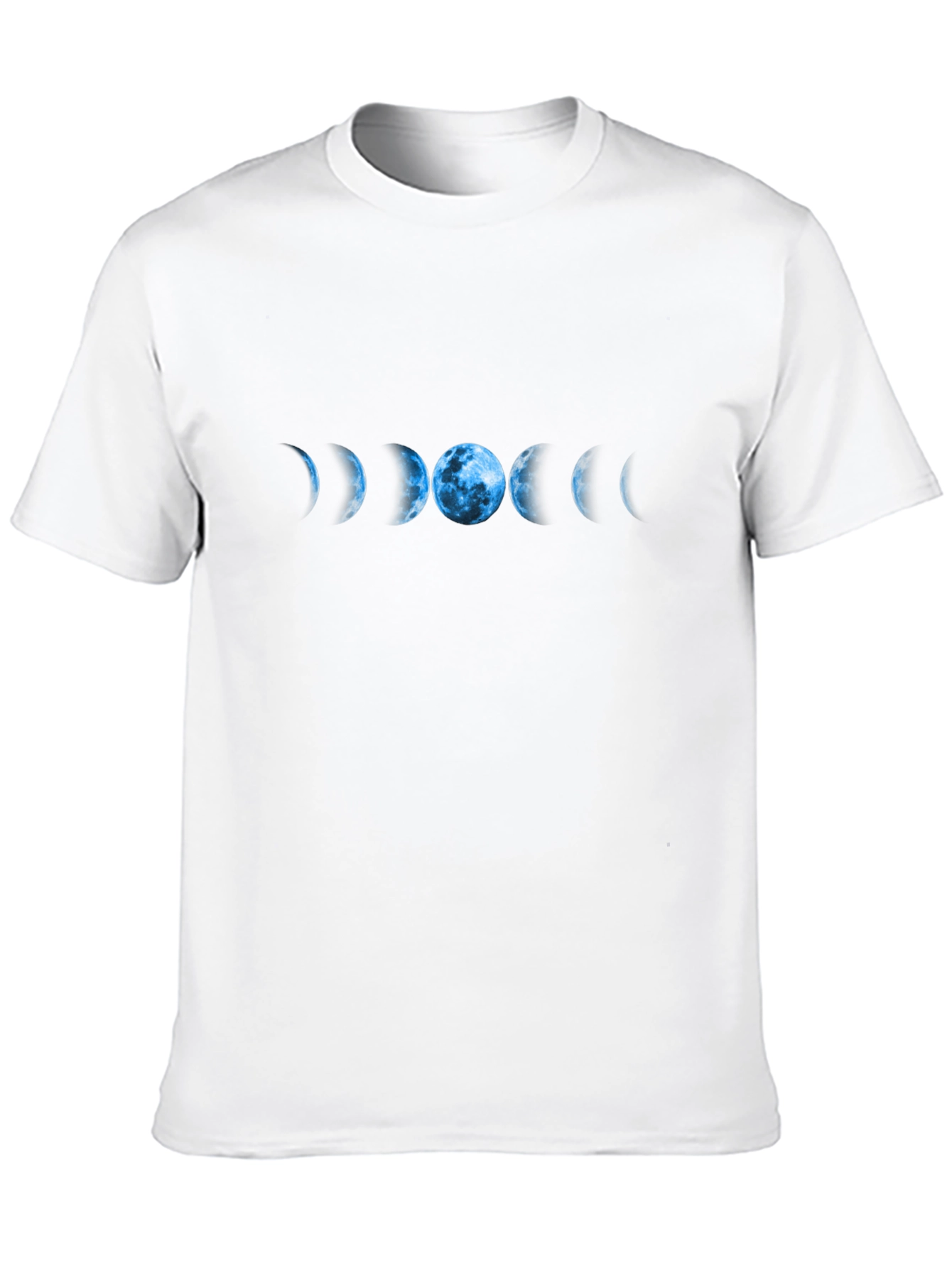 Lunar Phase Graphic T-Shirt - Black Cotton Tee