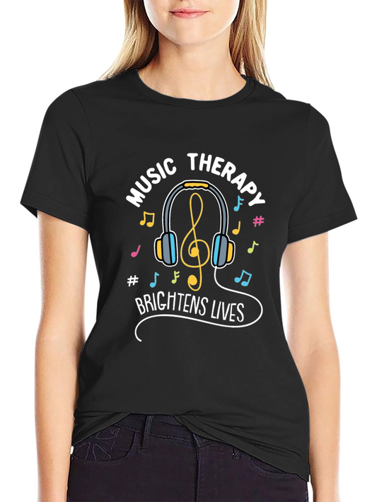 Music Therapy Brightens Lives Graphic Tee