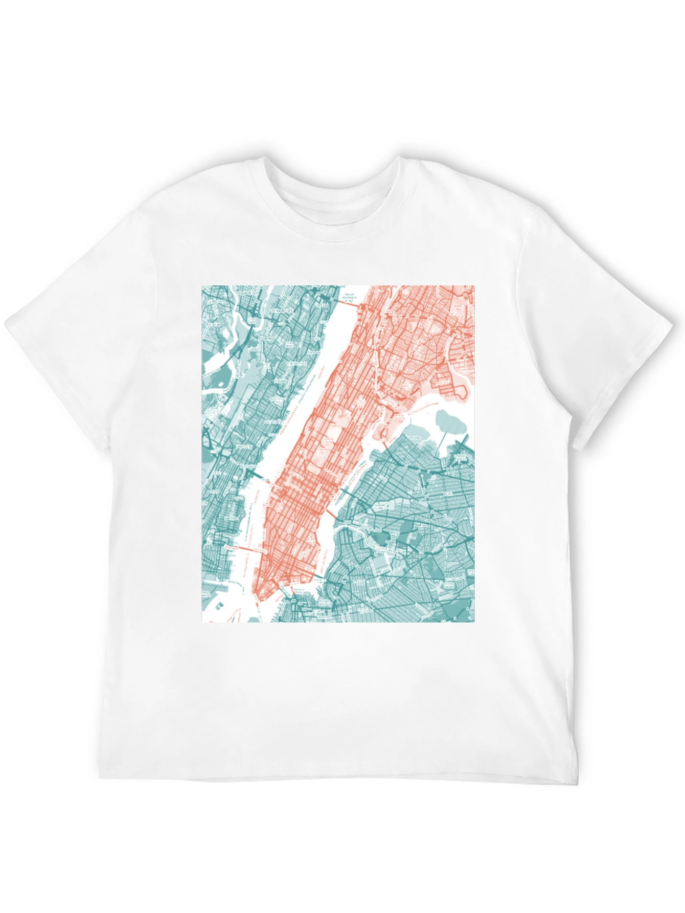 NYC Map Graphic Tee - Stylish Urban Design