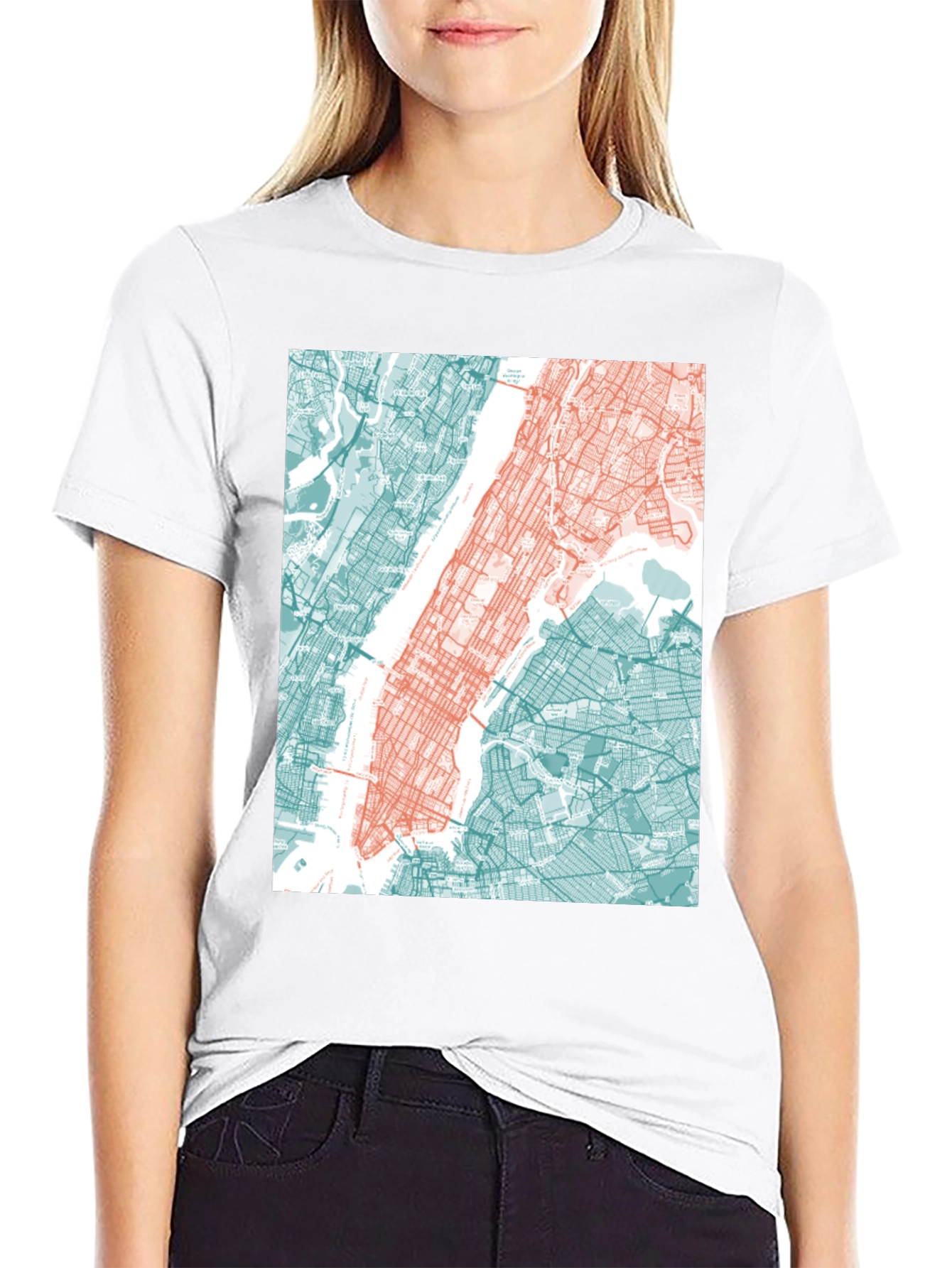 NYC Map Graphic Tee - Stylish Urban Design