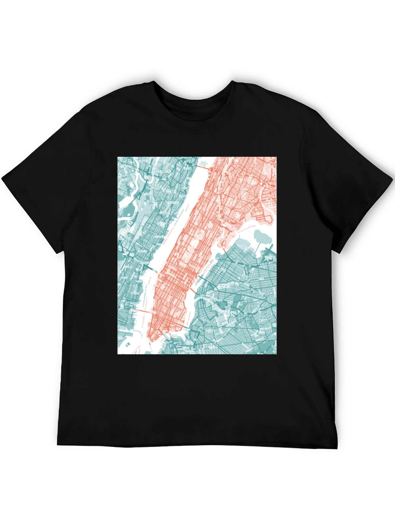 NYC Map Graphic Tee - Stylish Urban Design