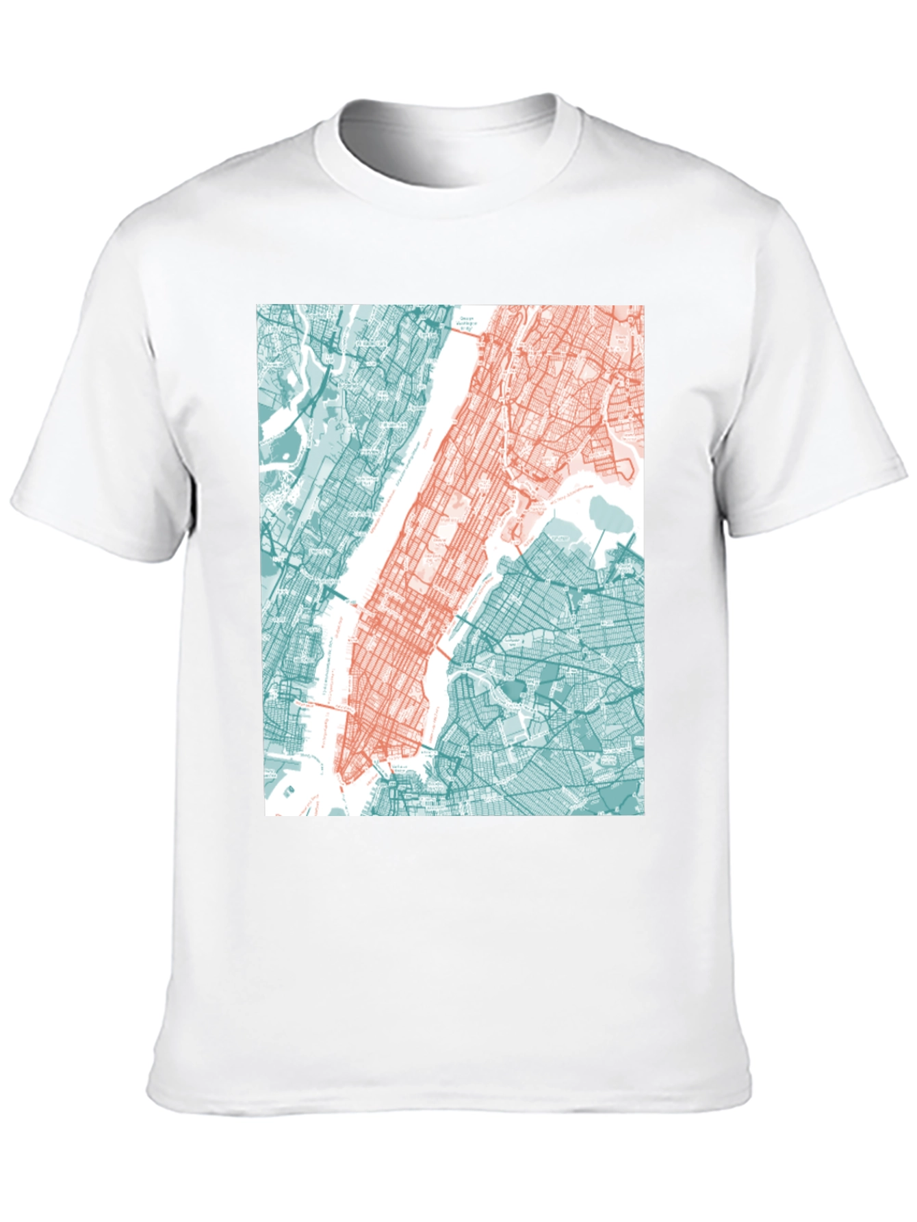 NYC Map Graphic Tee - Stylish Urban Design