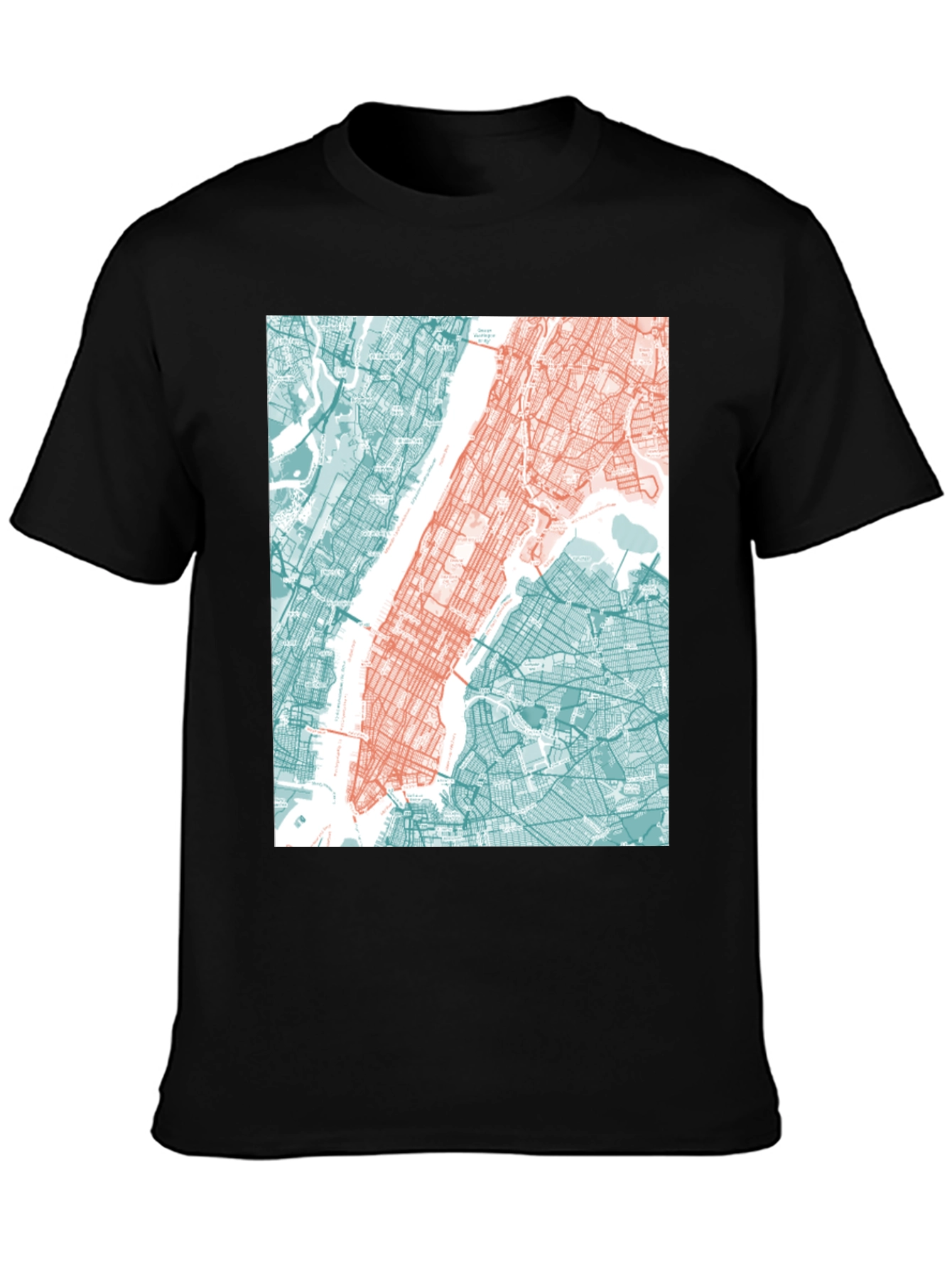 NYC Map Graphic Tee - Stylish Urban Design