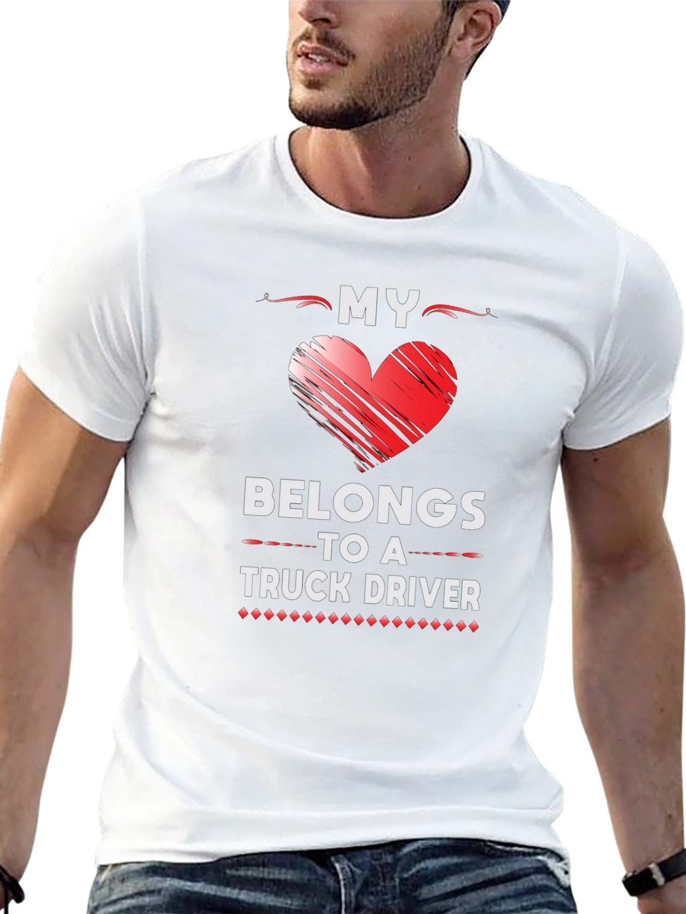 My Heart Belongs to a Truck Driver Graphic Tee