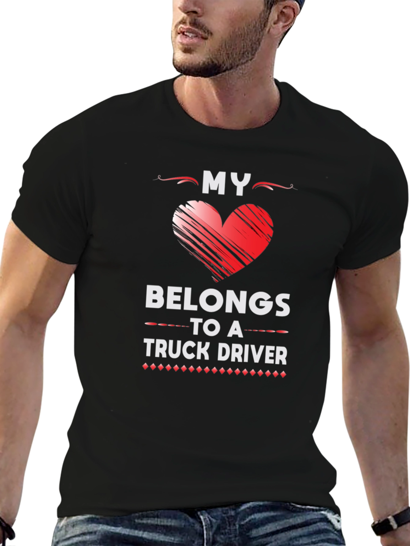 My Heart Belongs to a Truck Driver Graphic Tee