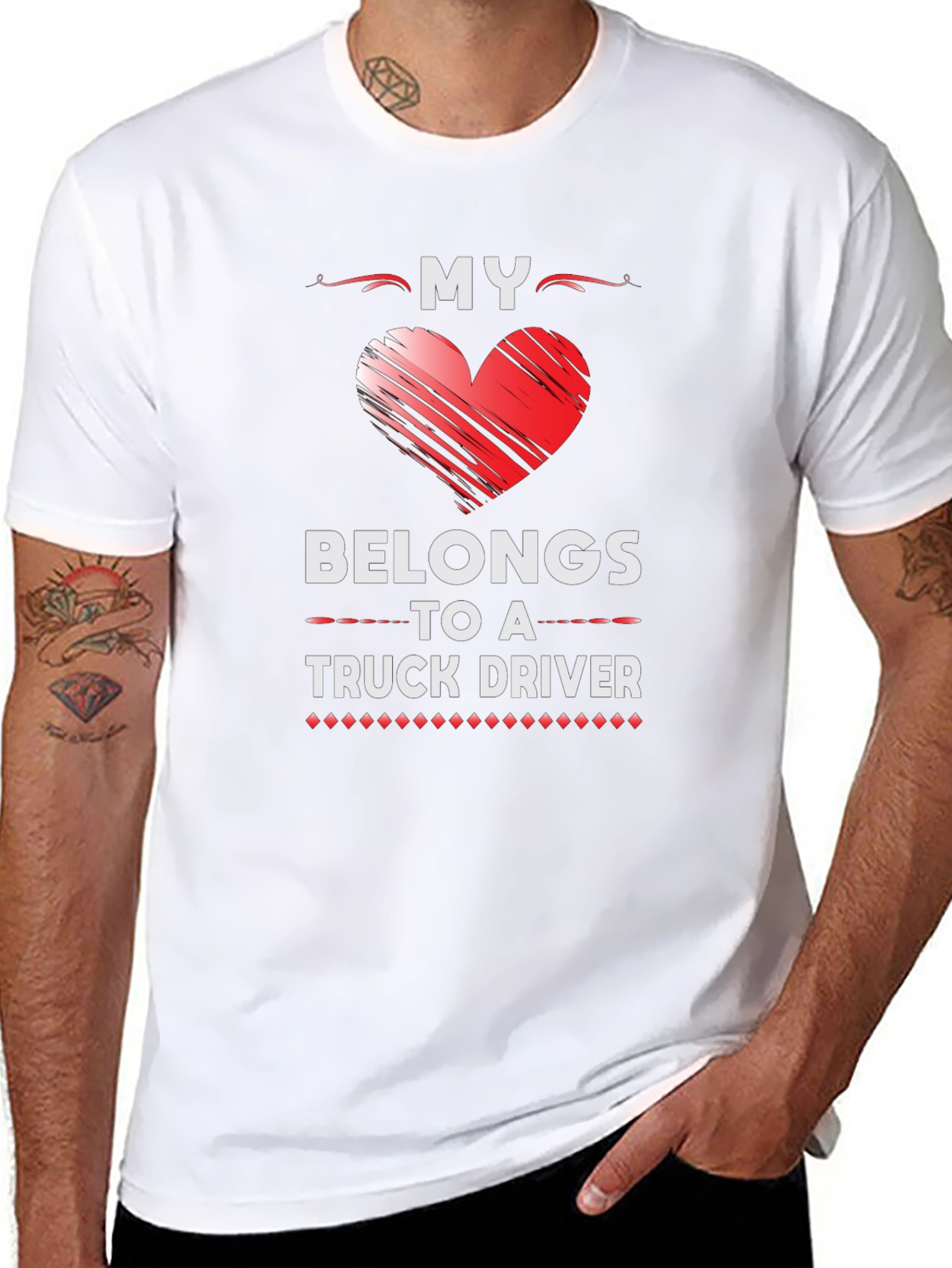 My Heart Belongs to a Truck Driver Graphic Tee