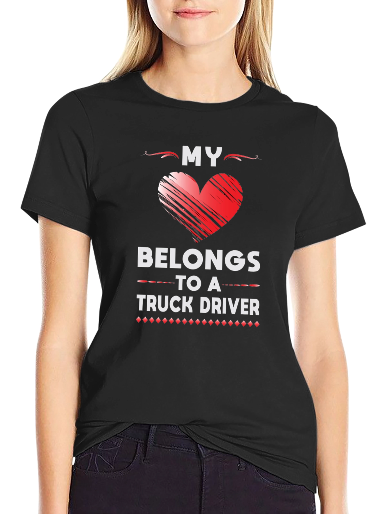 My Heart Belongs to a Truck Driver Graphic Tee