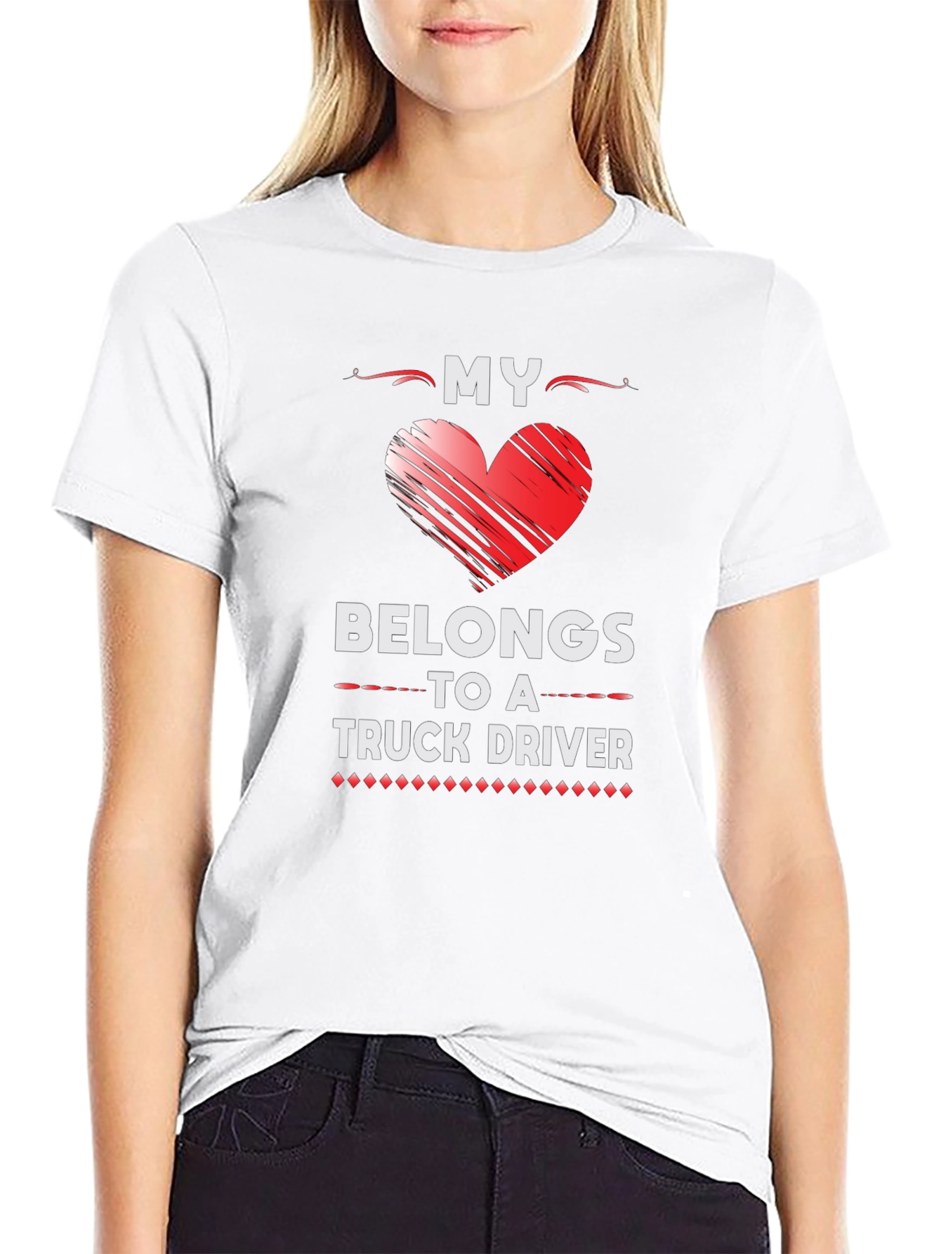 My Heart Belongs to a Truck Driver Graphic Tee