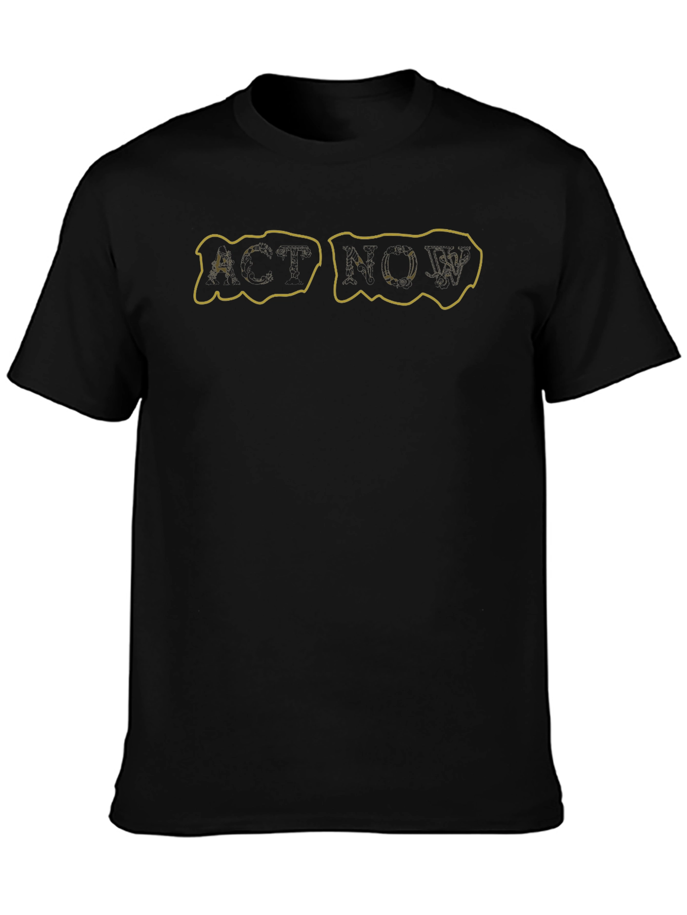 Act Now Black Graphic T-Shirt