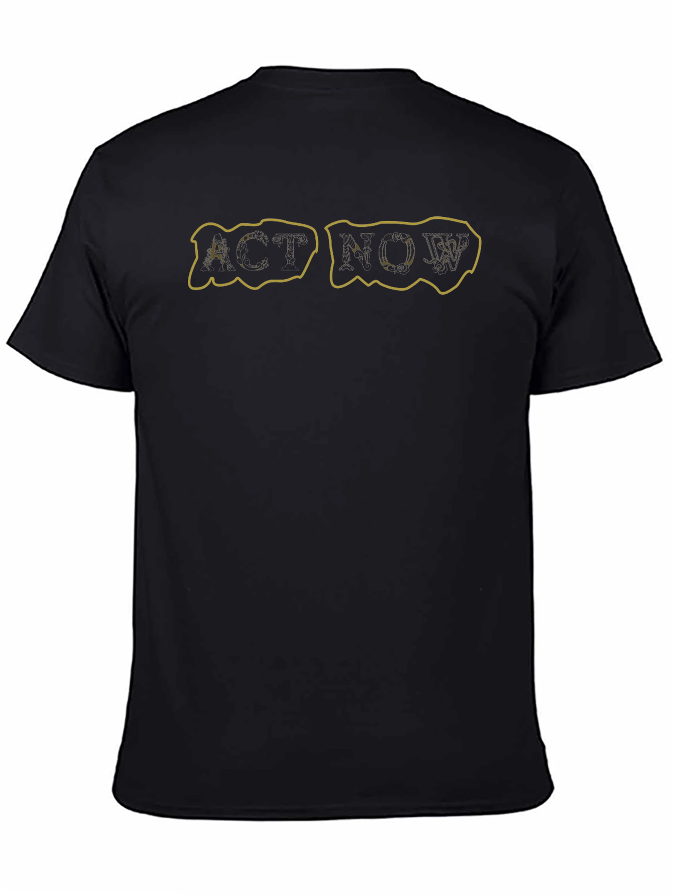 Act Now Black Graphic T-Shirt