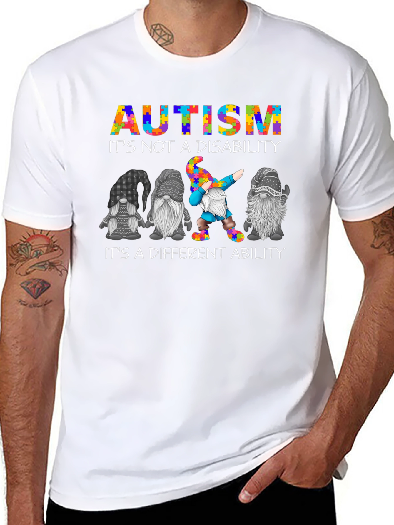 Autism Awareness Gnomes Graphic T-Shirt
