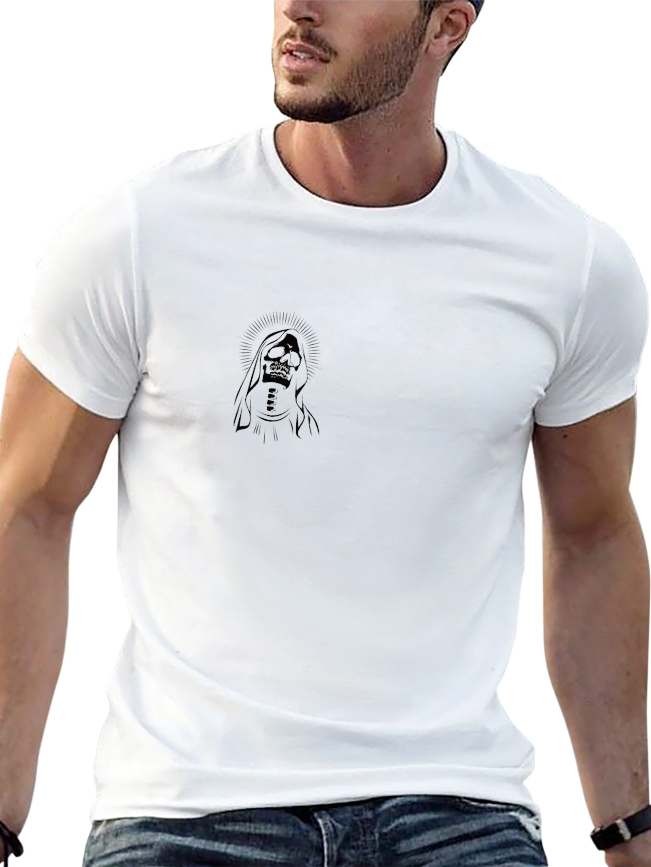 Black Grim Reaper Graphic T-Shirt