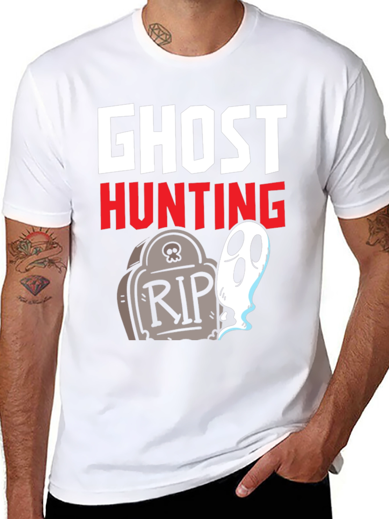 Ghost Hunting Graphic Tee - Halloween Fun