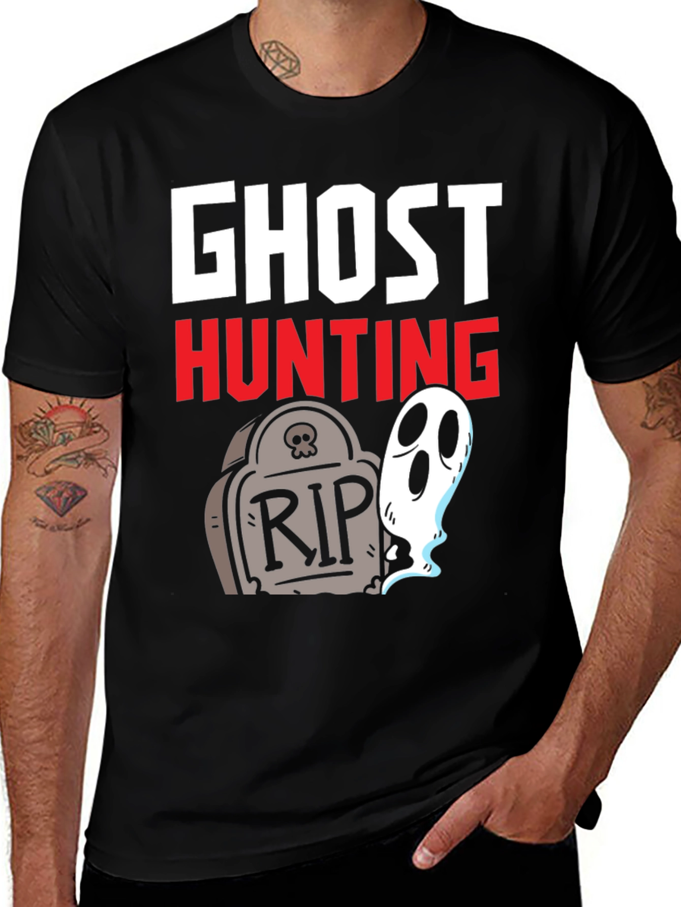 Ghost Hunting Graphic Tee - Halloween Fun