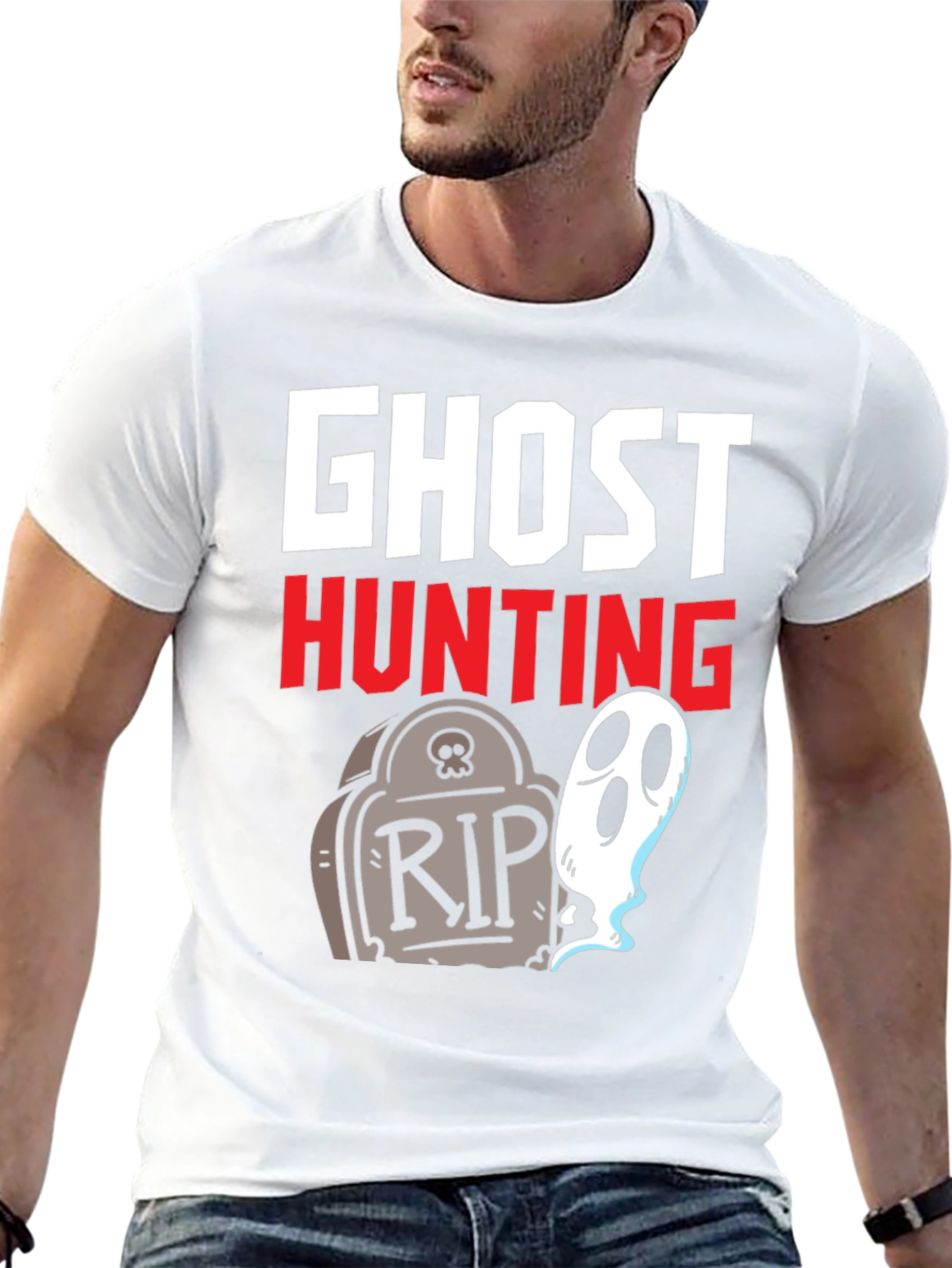 Ghost Hunting Graphic Tee - Halloween Fun