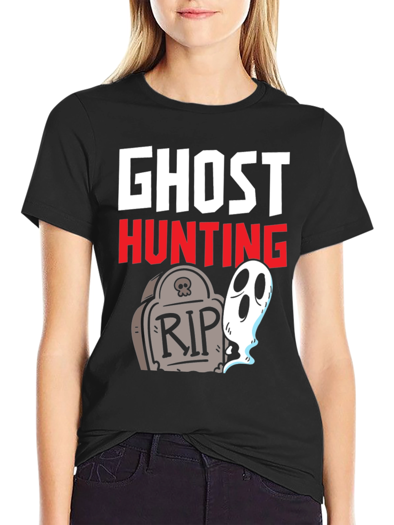 Ghost Hunting Graphic Tee - Halloween Fun