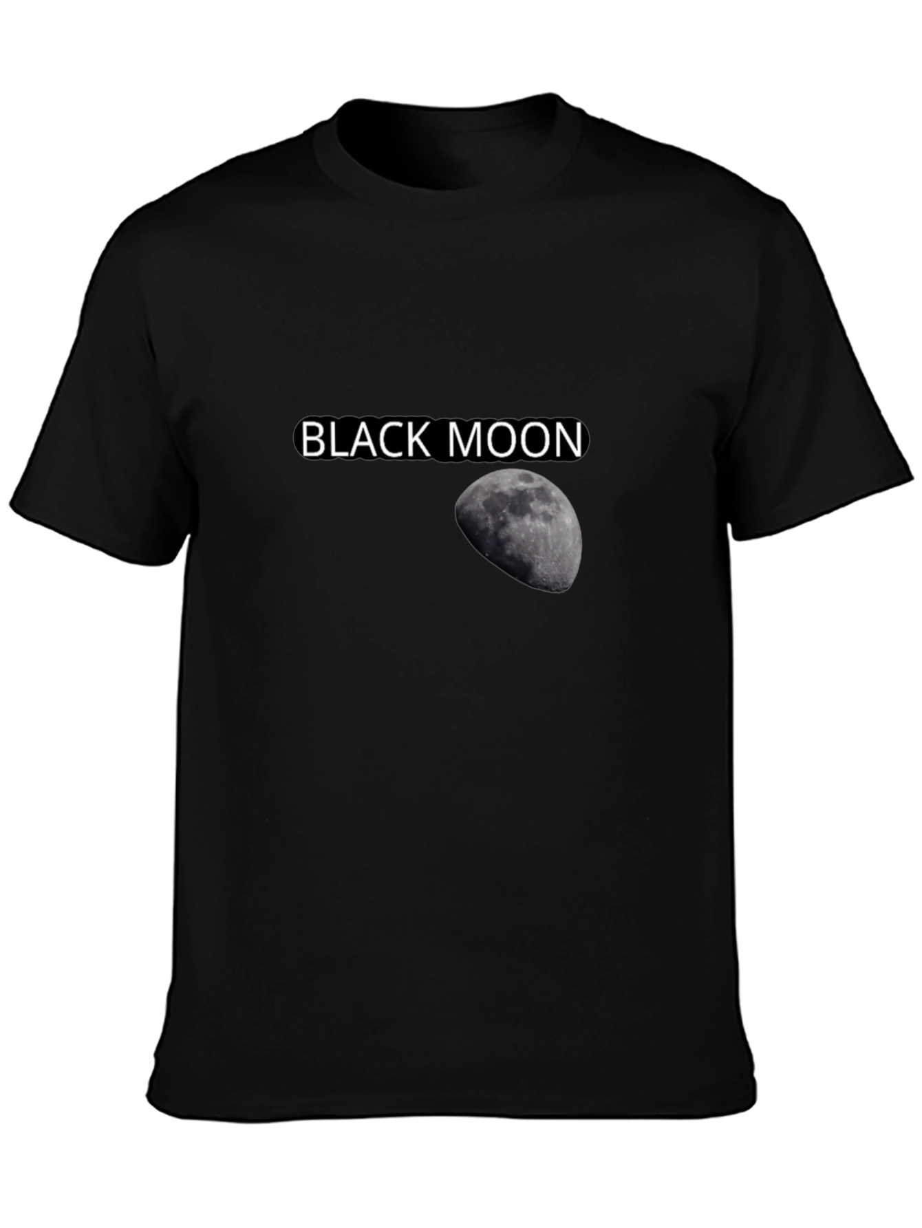 Black Moon Graphic Tee - Stylish Cotton T-Shirt