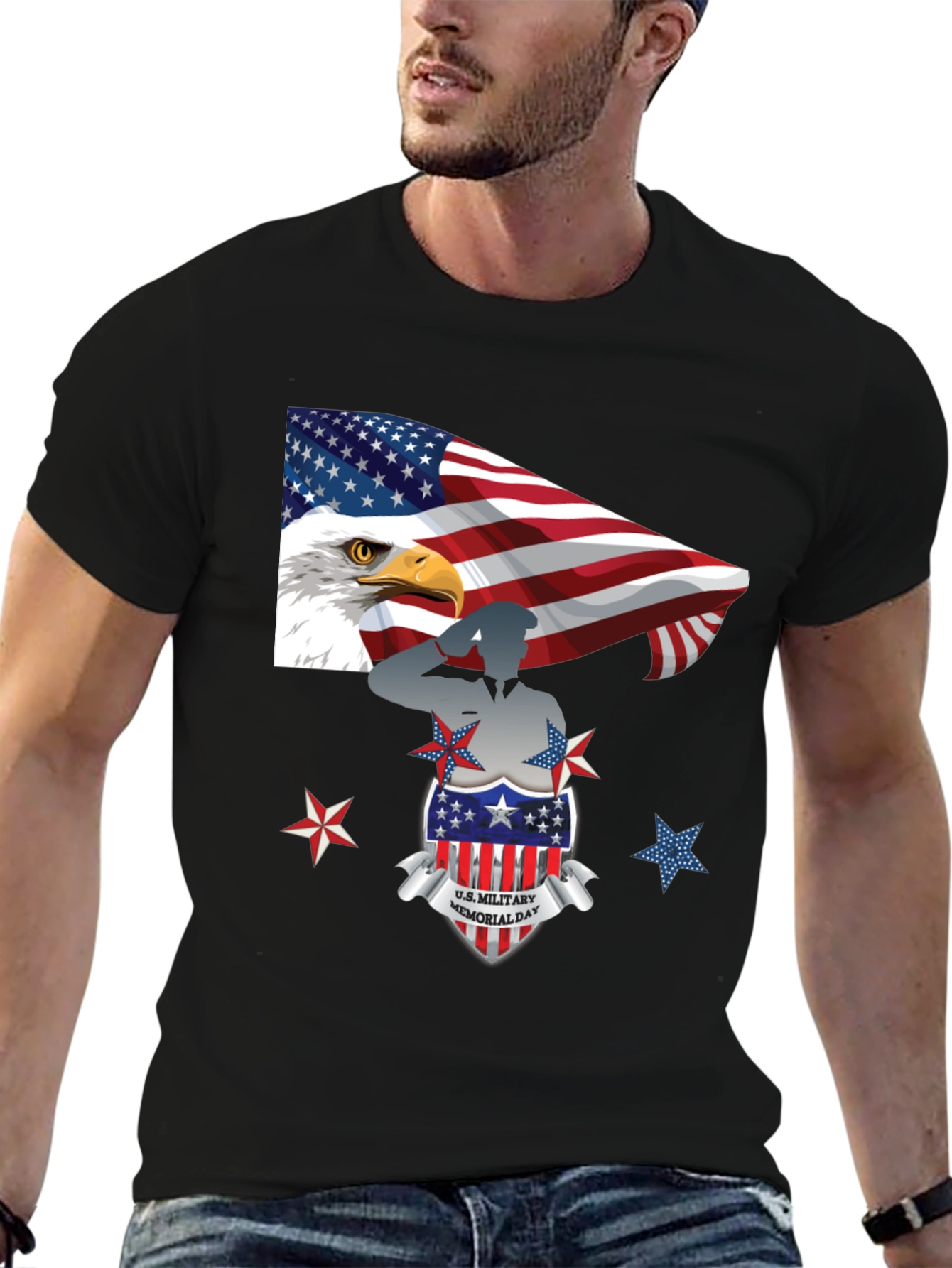 Patriotic U.S. Military Memorial Day T-Shirt