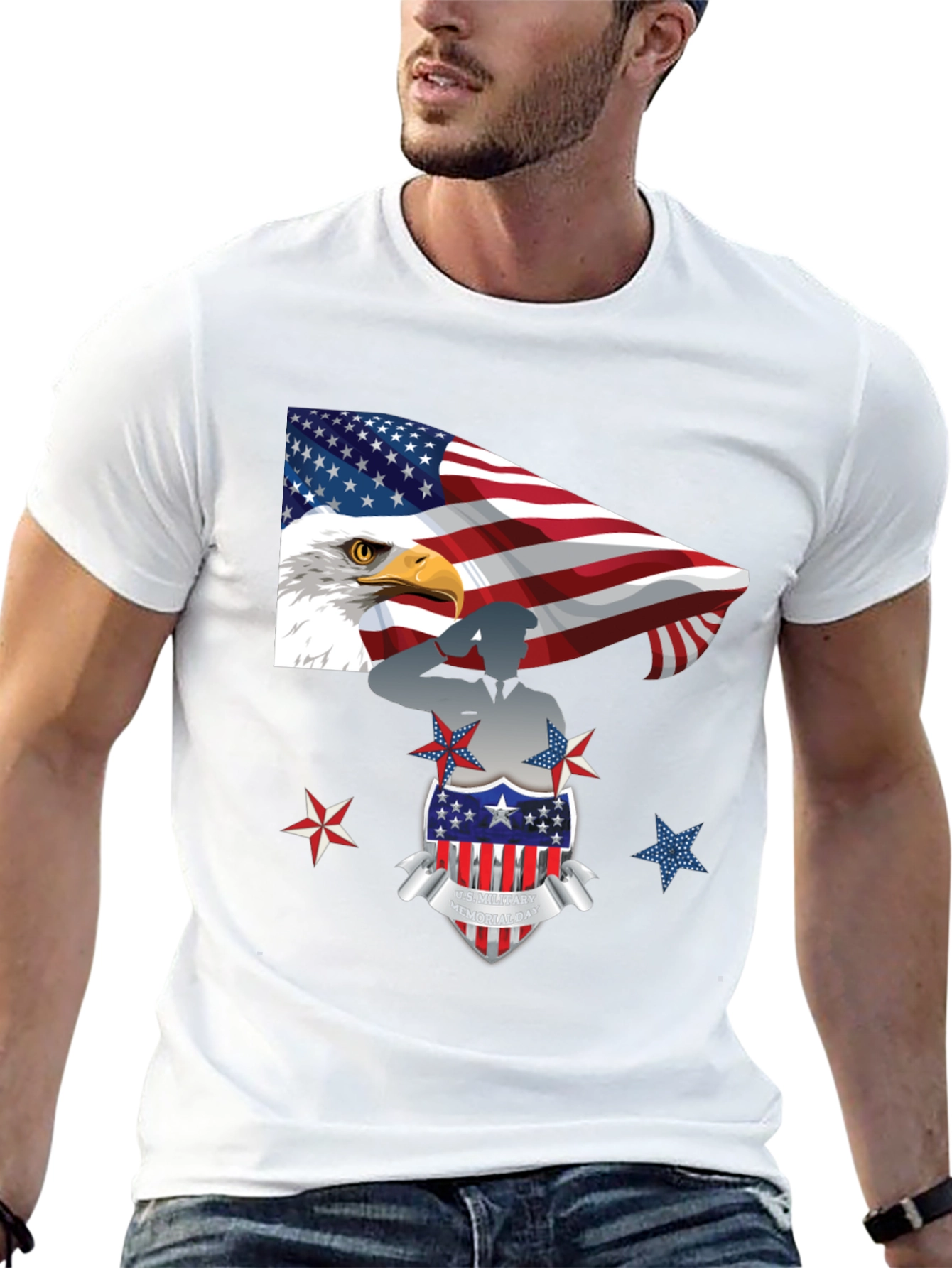 Patriotic U.S. Military Memorial Day T-Shirt