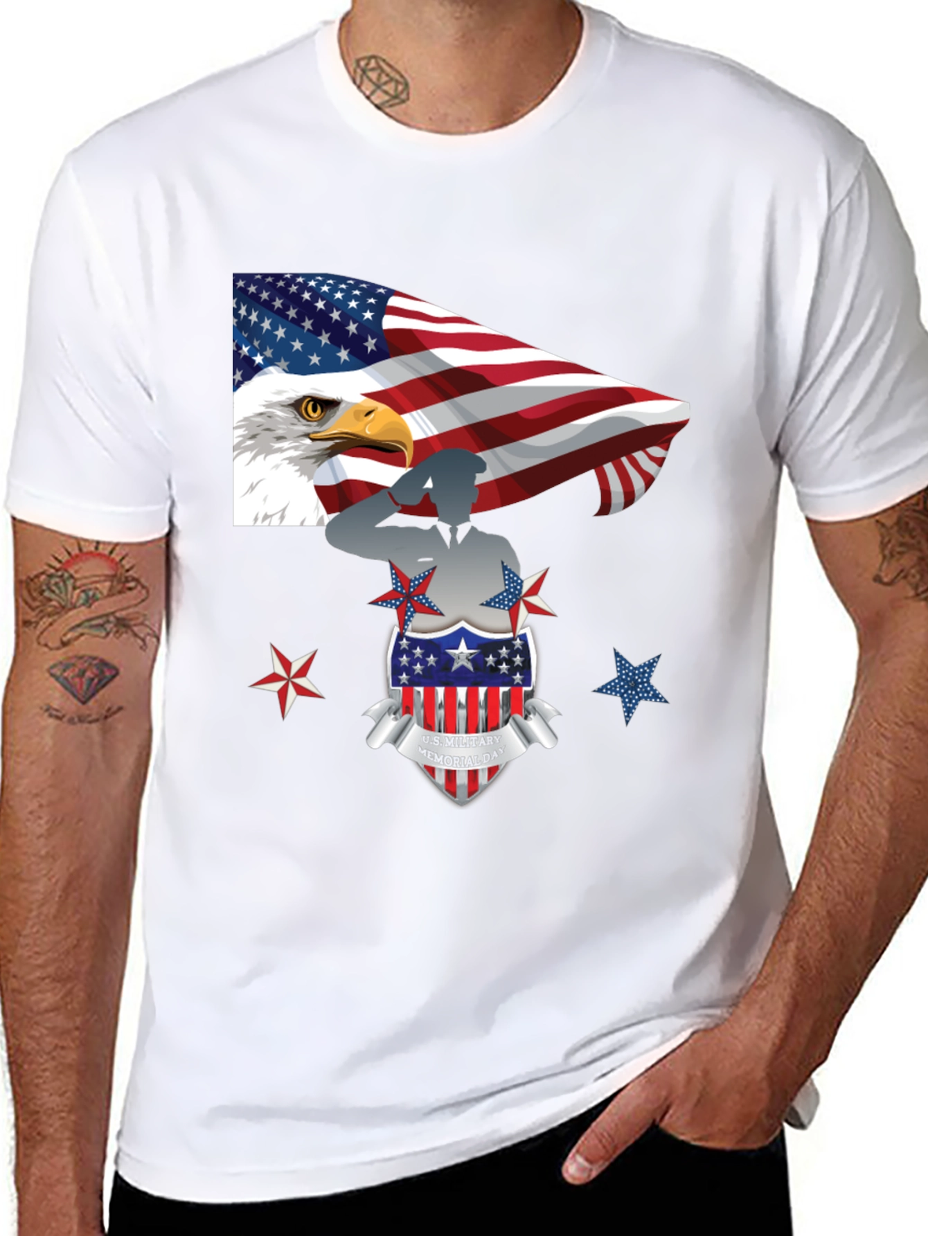 Patriotic U.S. Military Memorial Day T-Shirt