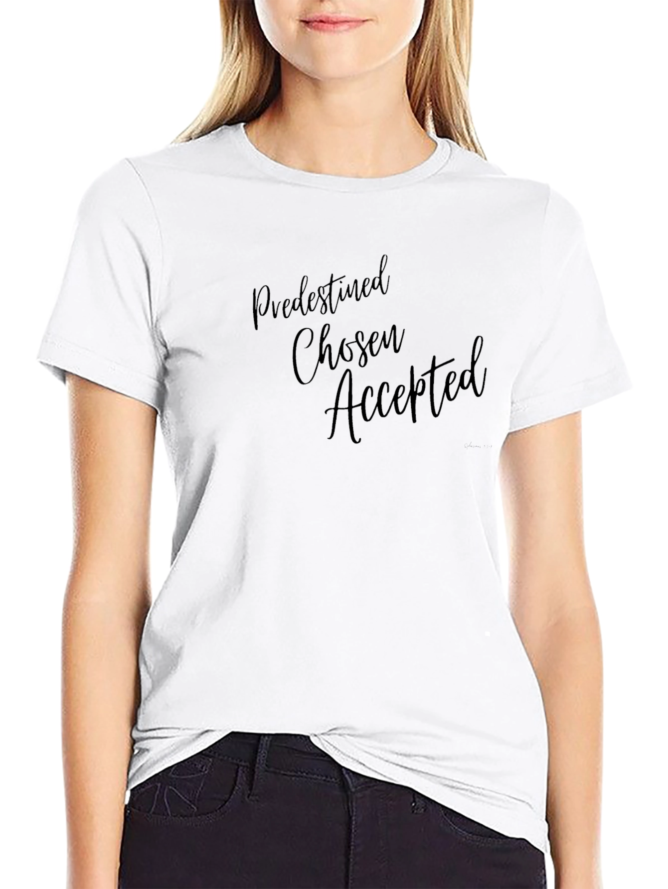 Predestined Chosen Accepted Black Graphic T-Shirt