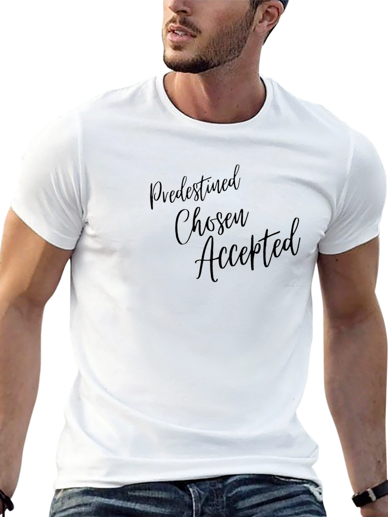 Predestined Chosen Accepted Black Graphic T-Shirt