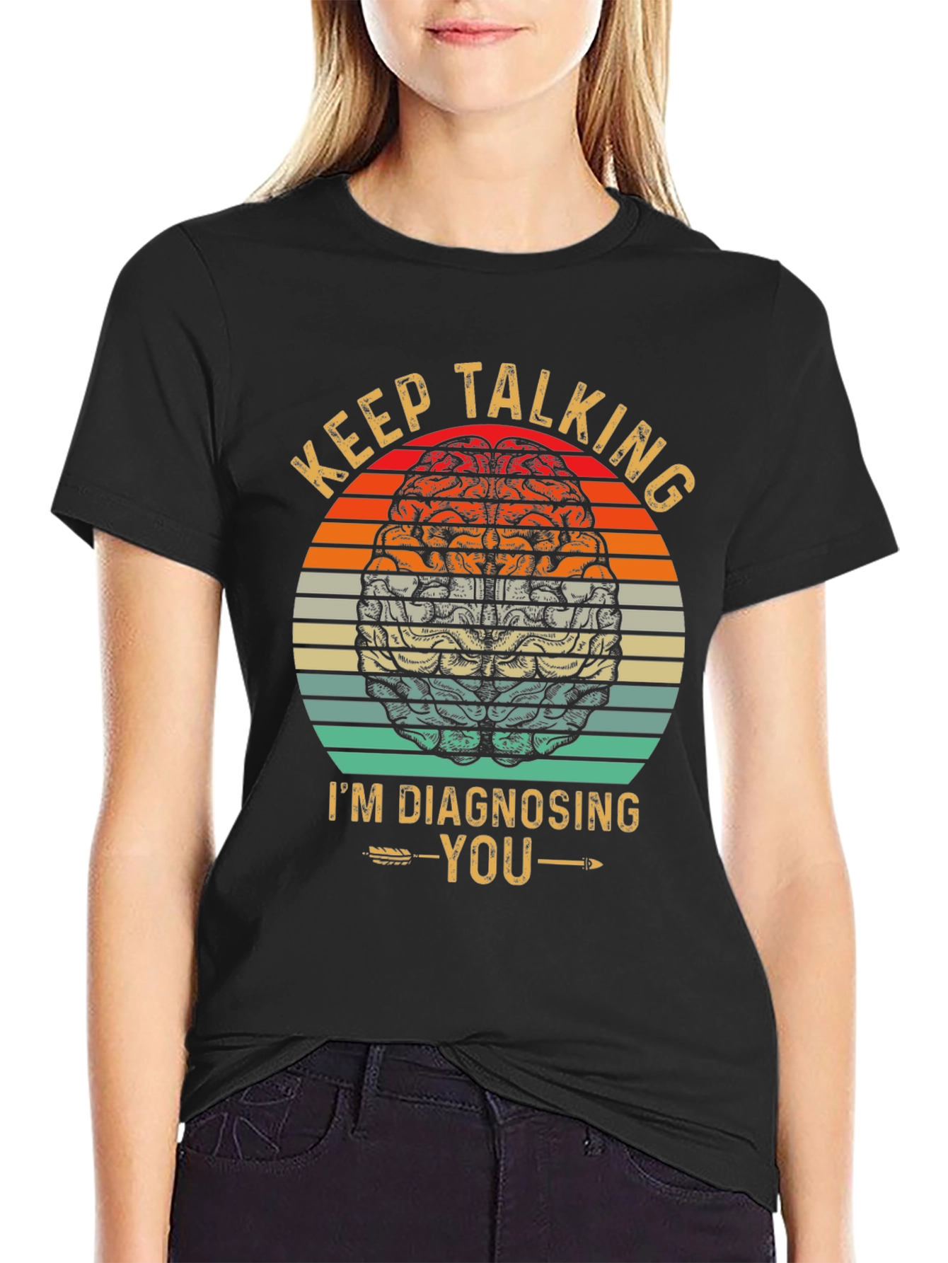 Keep Talking T-Shirt Brain Graphic Tee