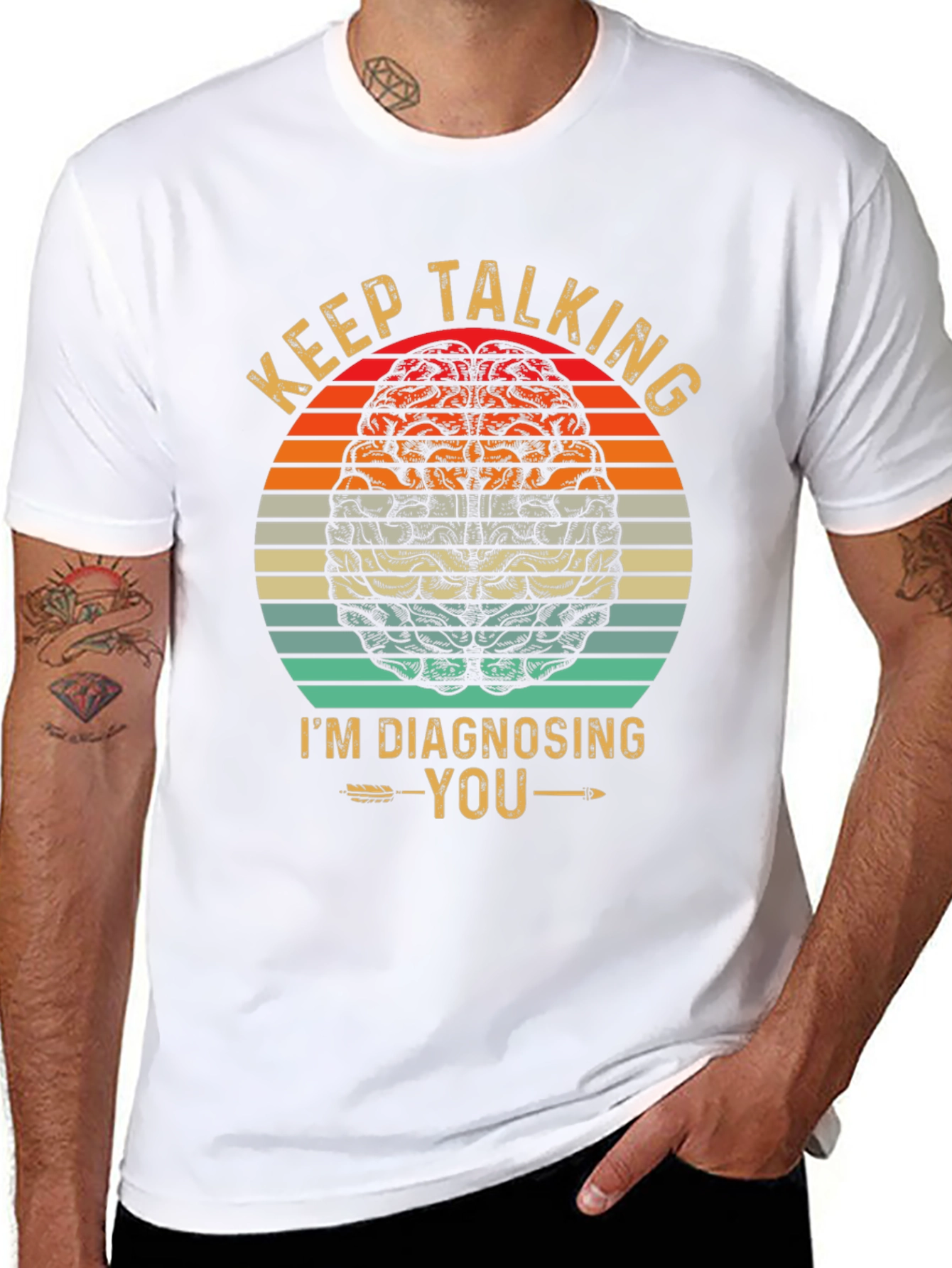 Keep Talking T-Shirt Brain Graphic Tee