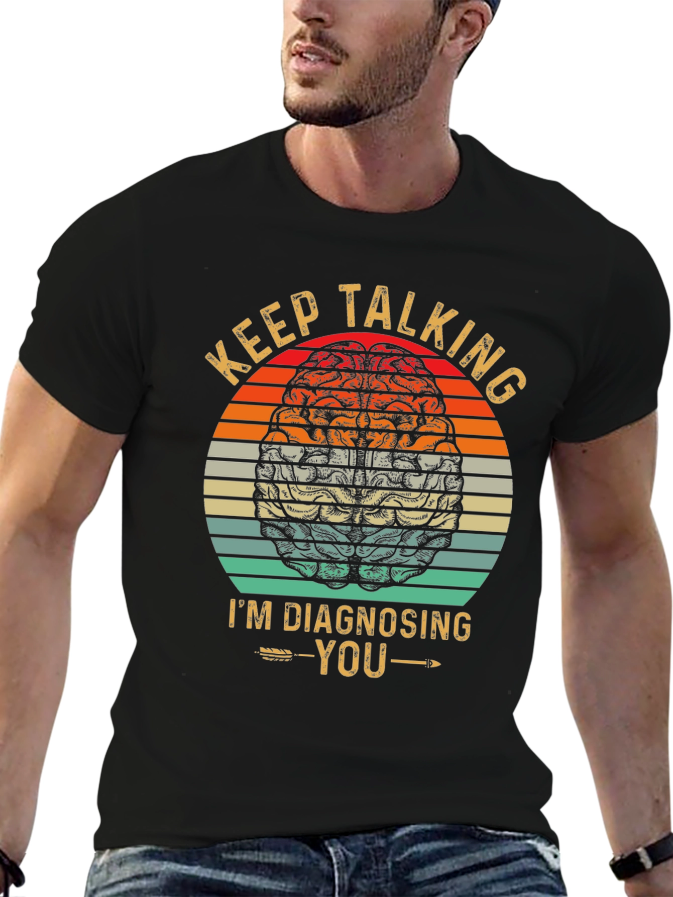Keep Talking T-Shirt Brain Graphic Tee