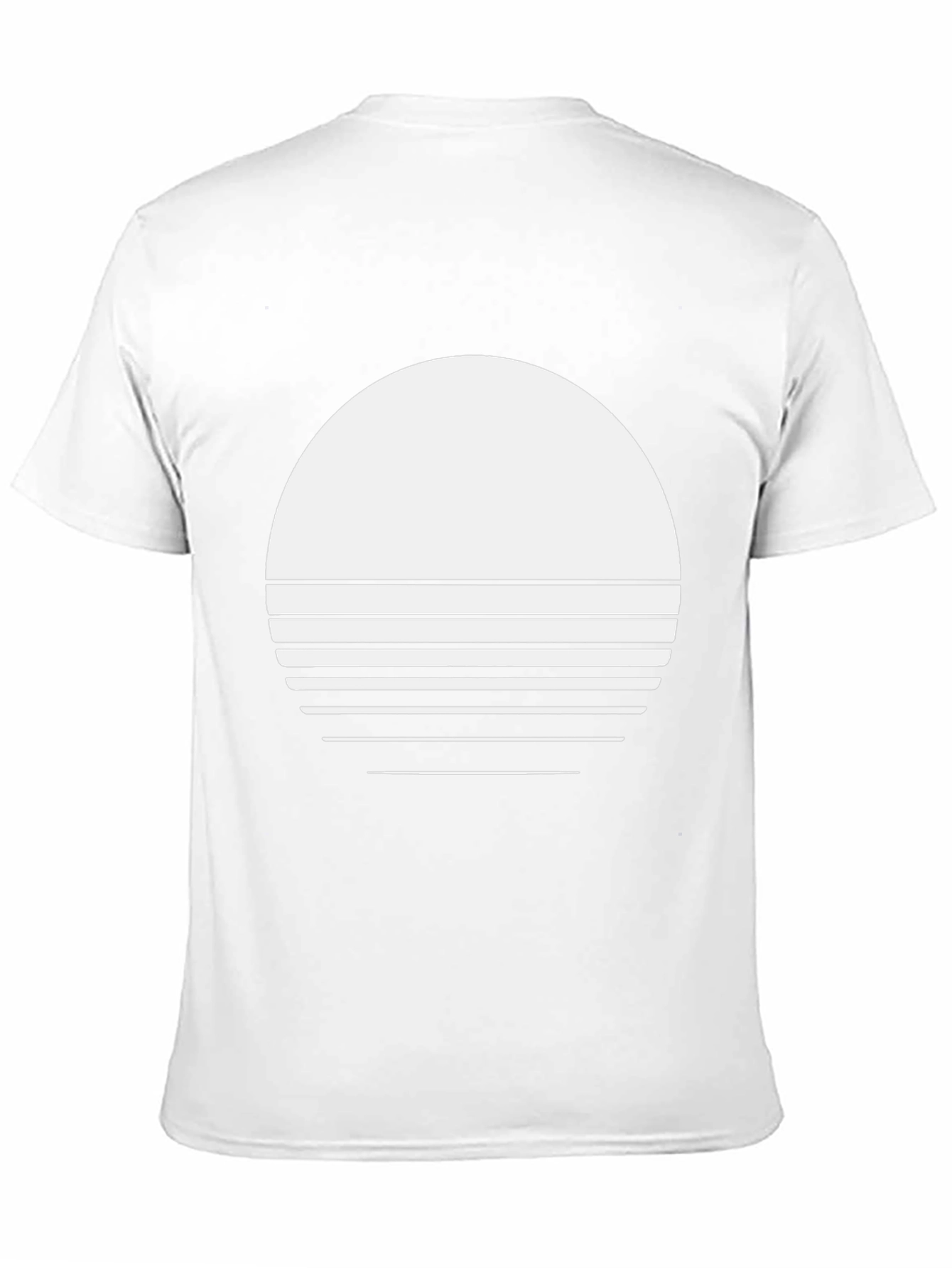 Retro Sunset Graphic Tee - Black Crew Neck
