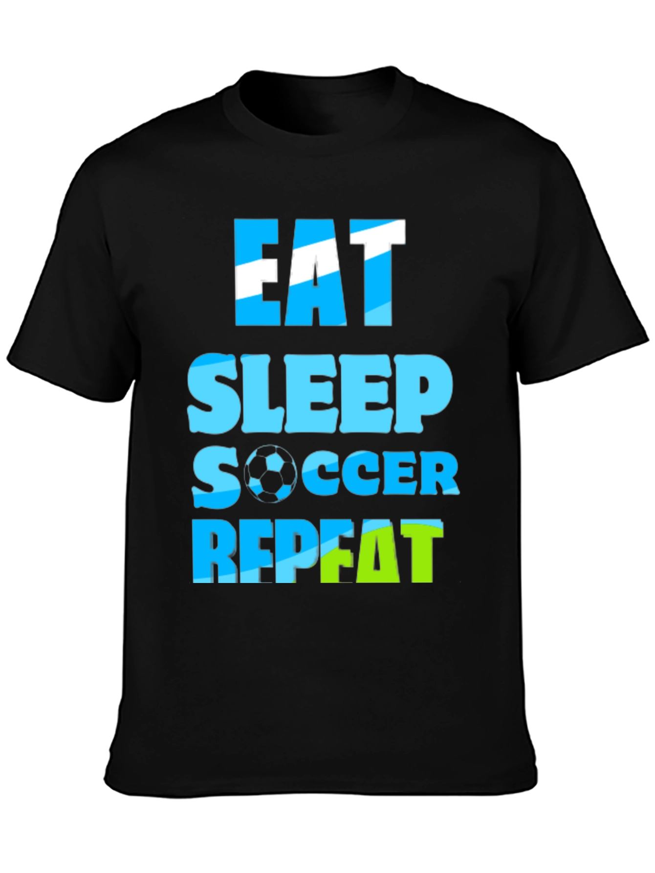 Eat Sleep Soccer Repeat Graphic Tee