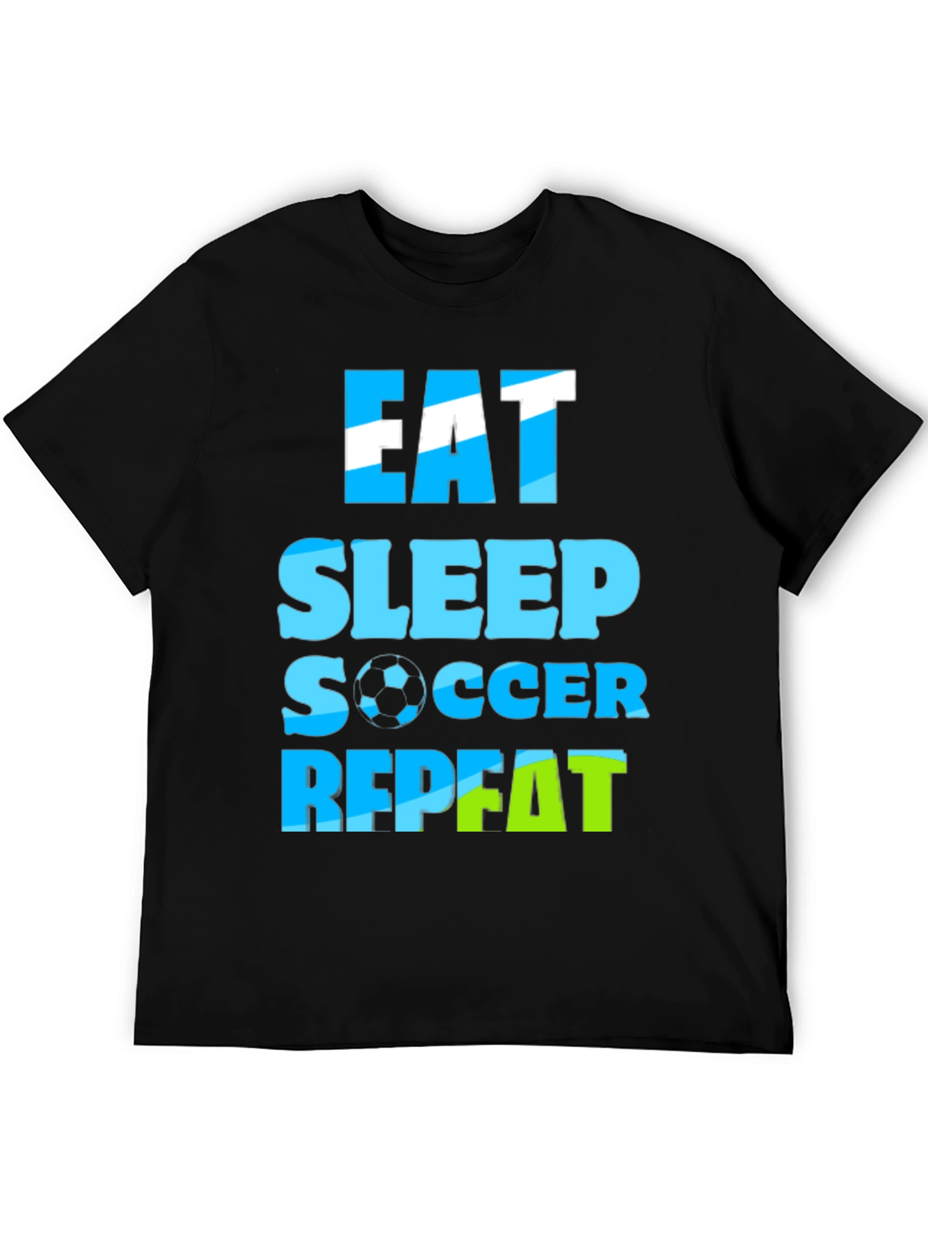 Eat Sleep Soccer Repeat Graphic Tee