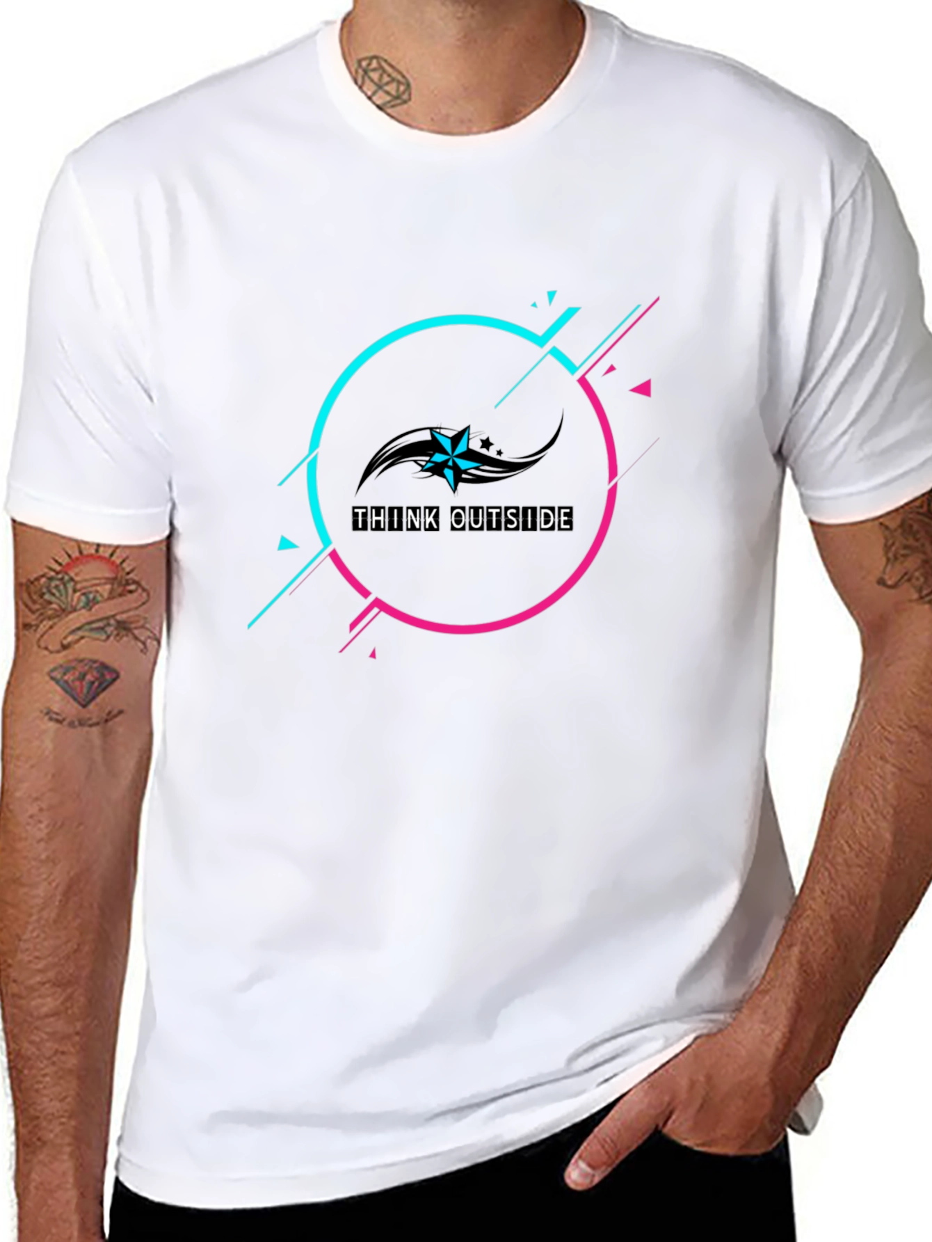 Think Outside Black Graphic Tee
