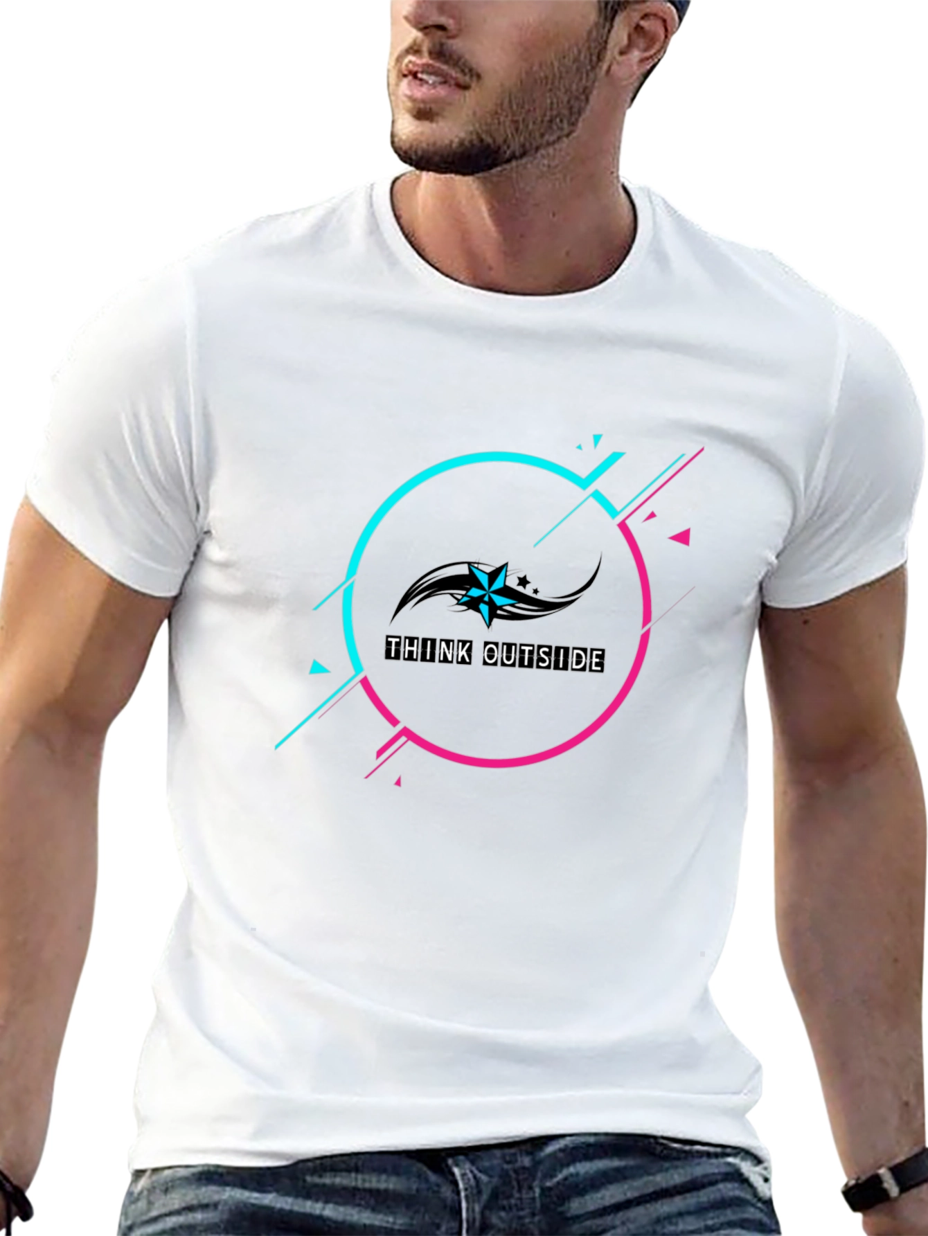 Think Outside Black Graphic Tee